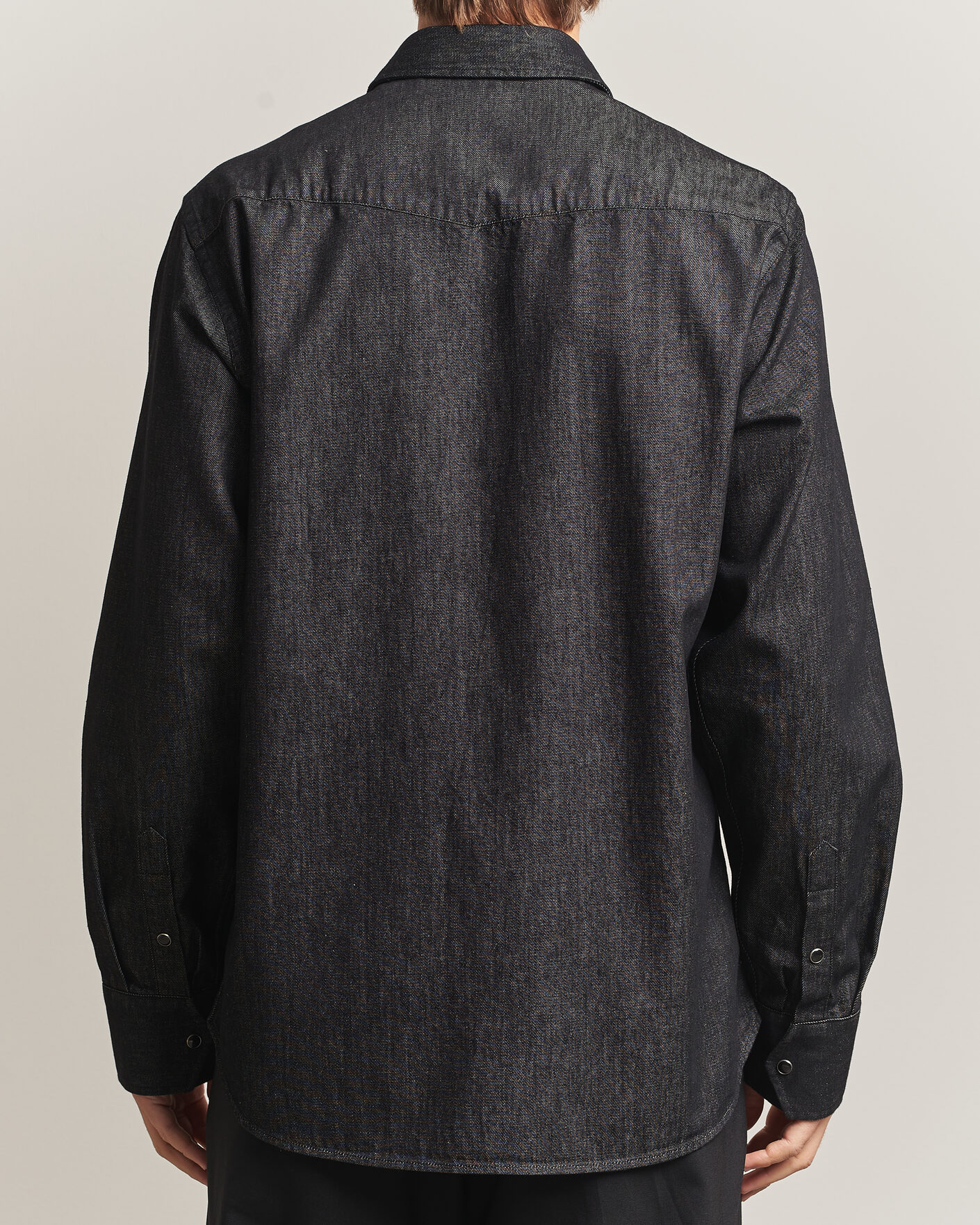 Uomini | Camicie | Oscar Jacobson | Straight Fit Western Shirt Dark Grey