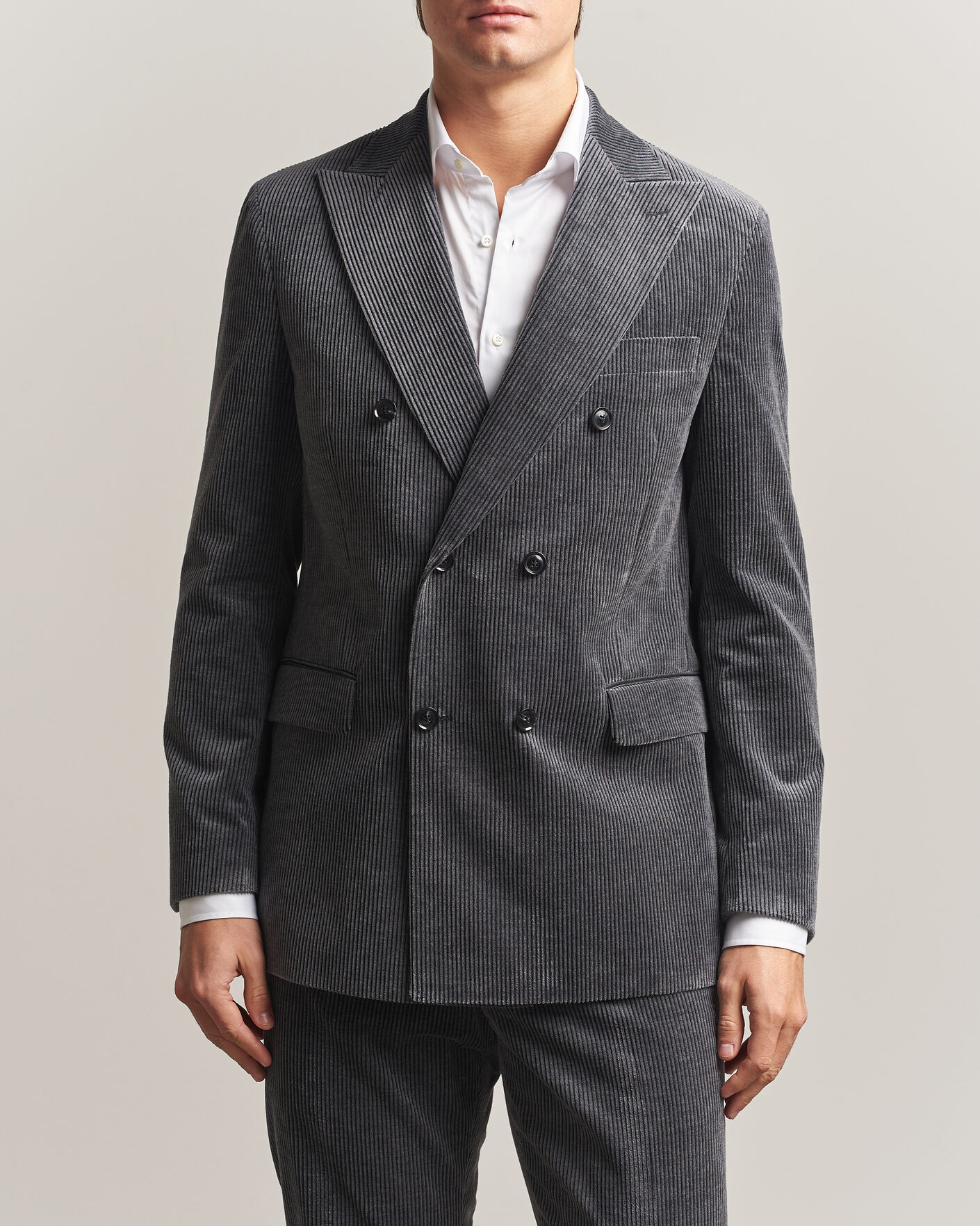 Uomini | Blazers | Oscar Jacobson | Farris Corduroy Blazer Grey