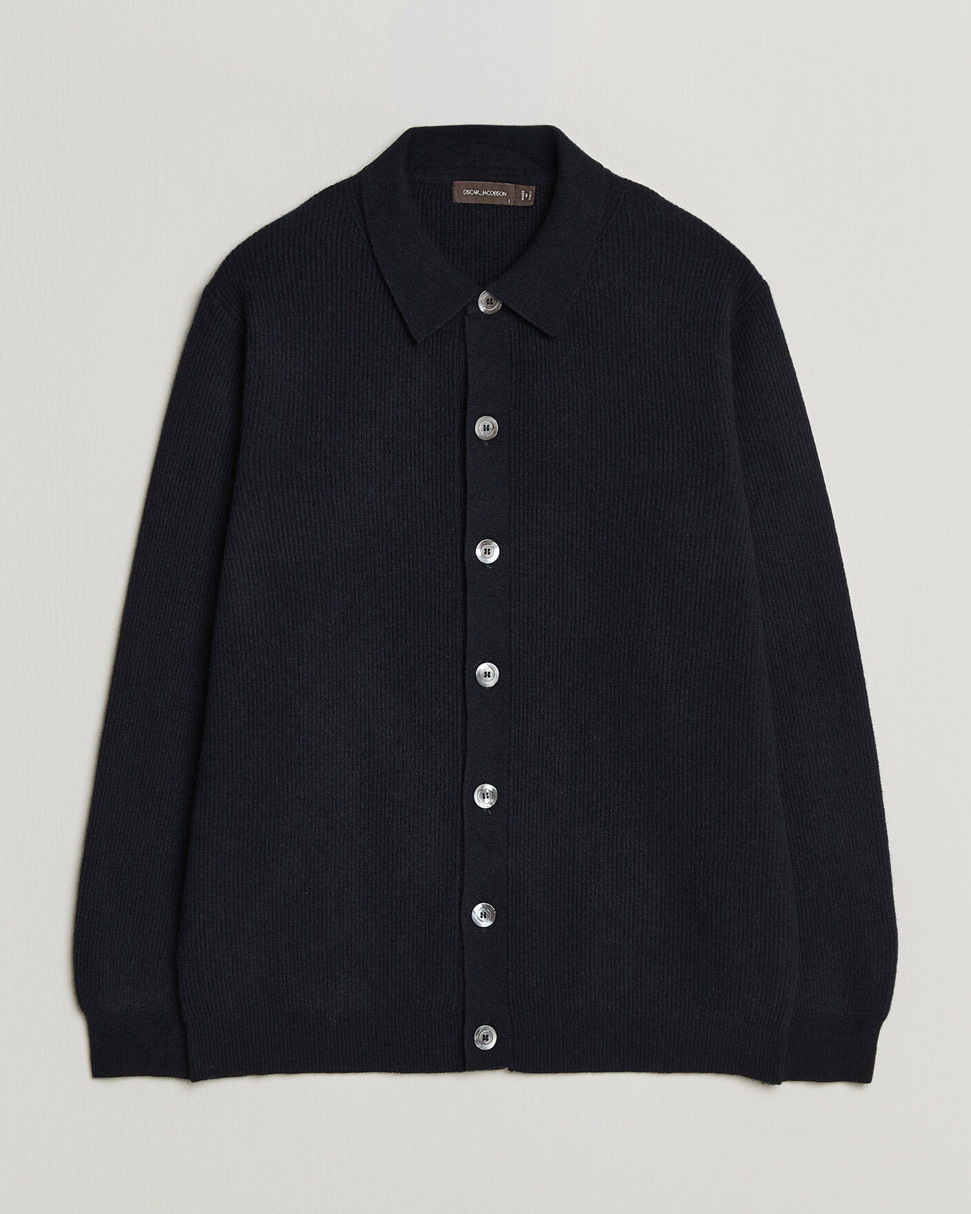 Uomini | Maglieria | Oscar Jacobson | Federico Wool/Cashmere Cardigan Navy