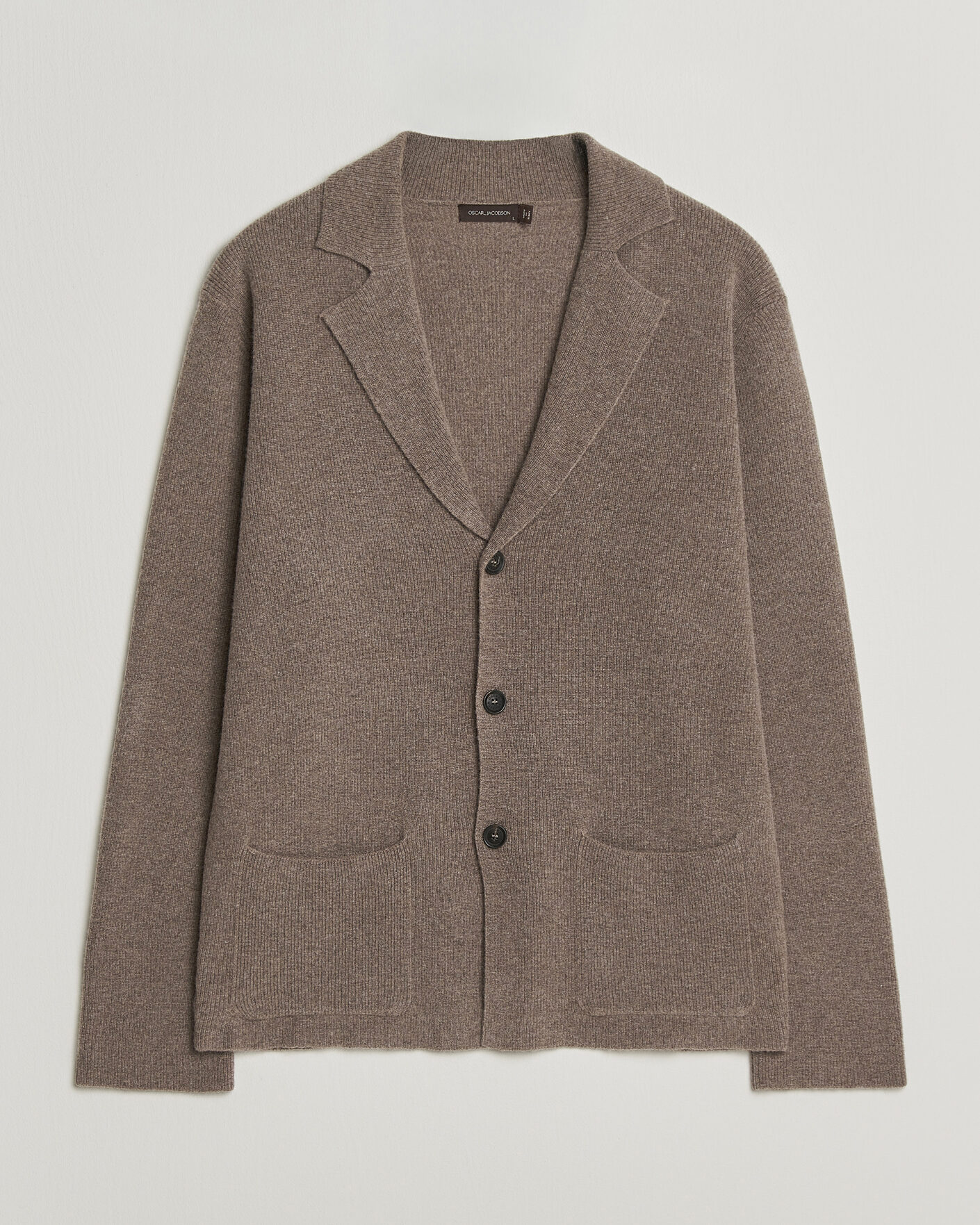 Uomini | Blazers | Oscar Jacobson | Antonio Knitted Blazer Taupe