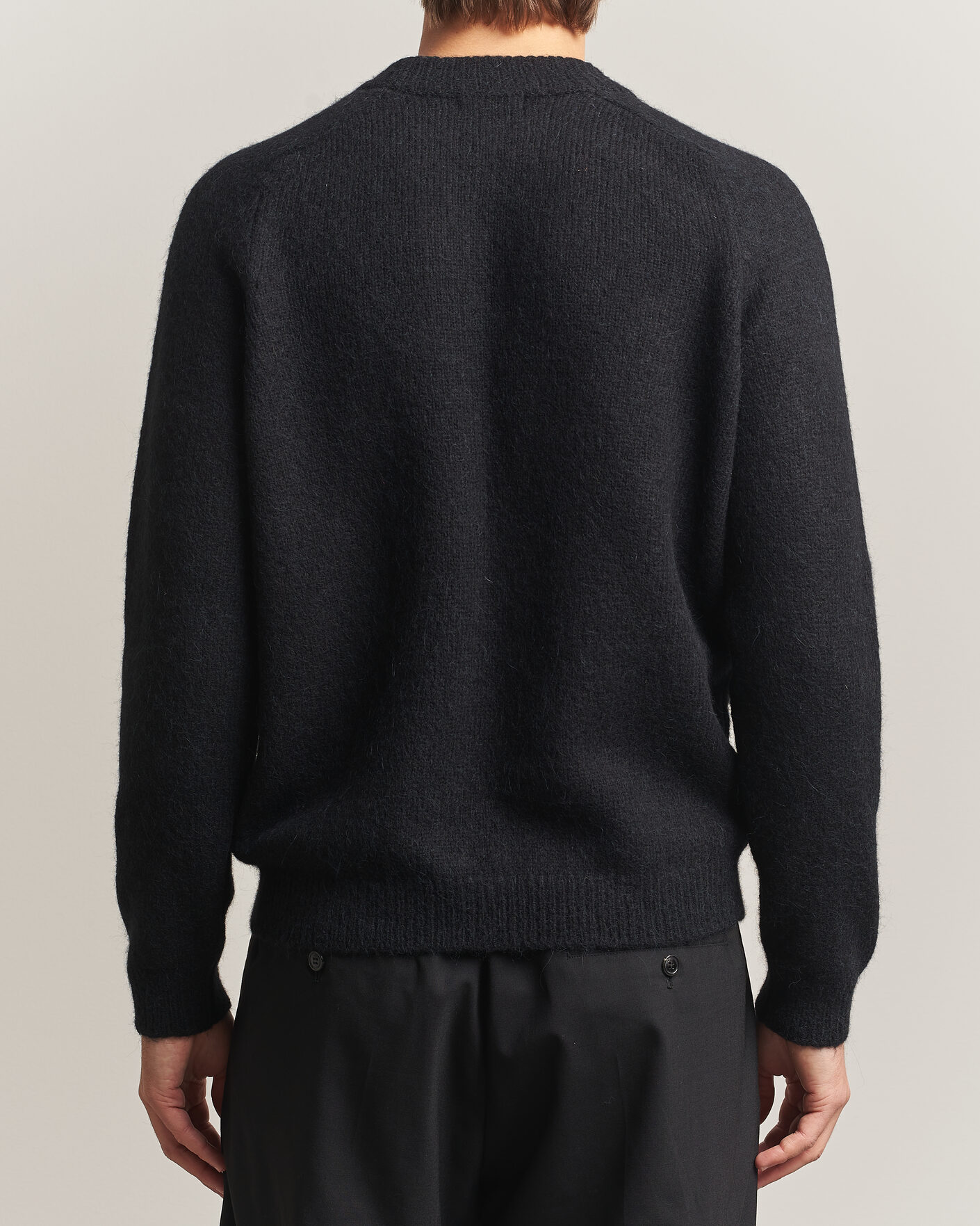 Uomini | Maglieria | Oscar Jacobson | Andie Alpacka/Merino Knitted Sweater Black