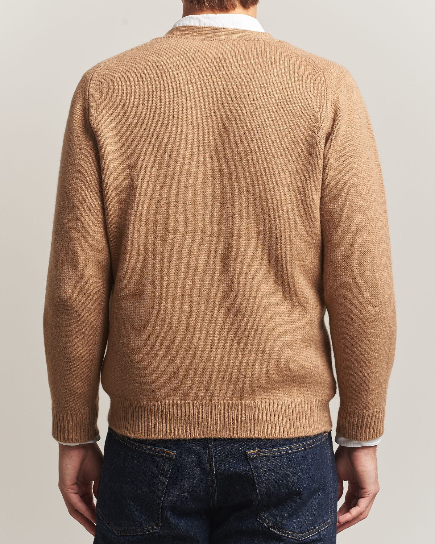 Uomini | Maglieria | William Lockie | Datchet Camelhair Cardigan Natural Brown