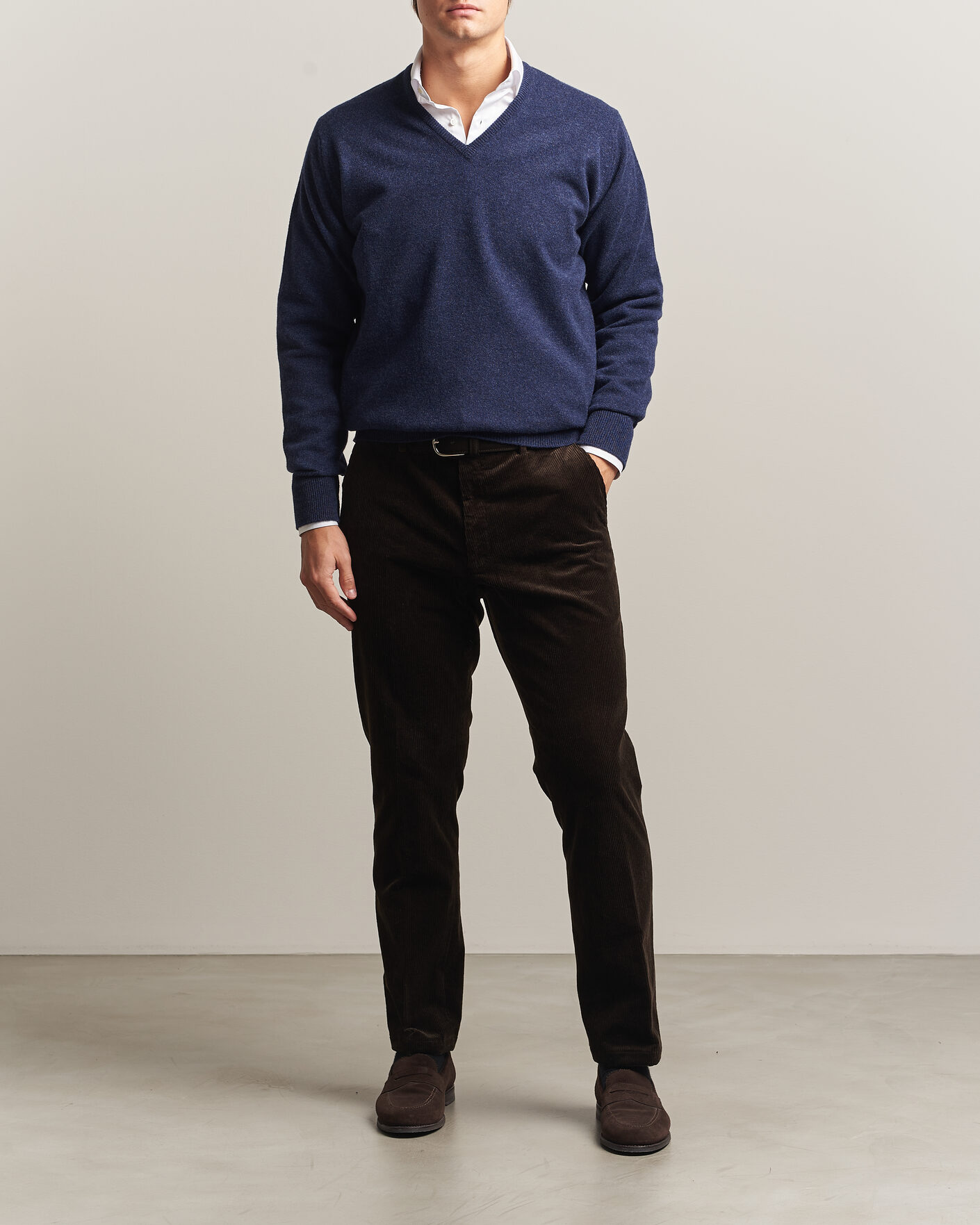 Uomini | Maglieria | William Lockie | Rob Lambswool V-Neck Astra