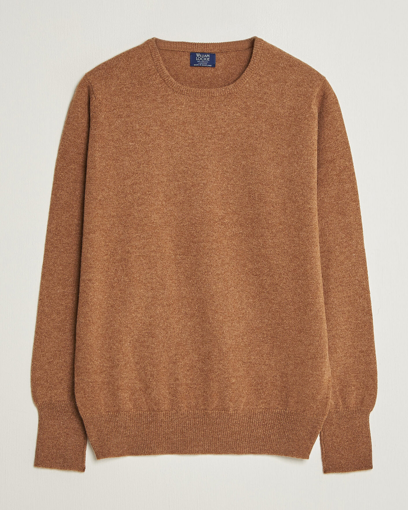 Uomini | Maglieria | William Lockie | Rob Lambswool Crewneck Driftwood