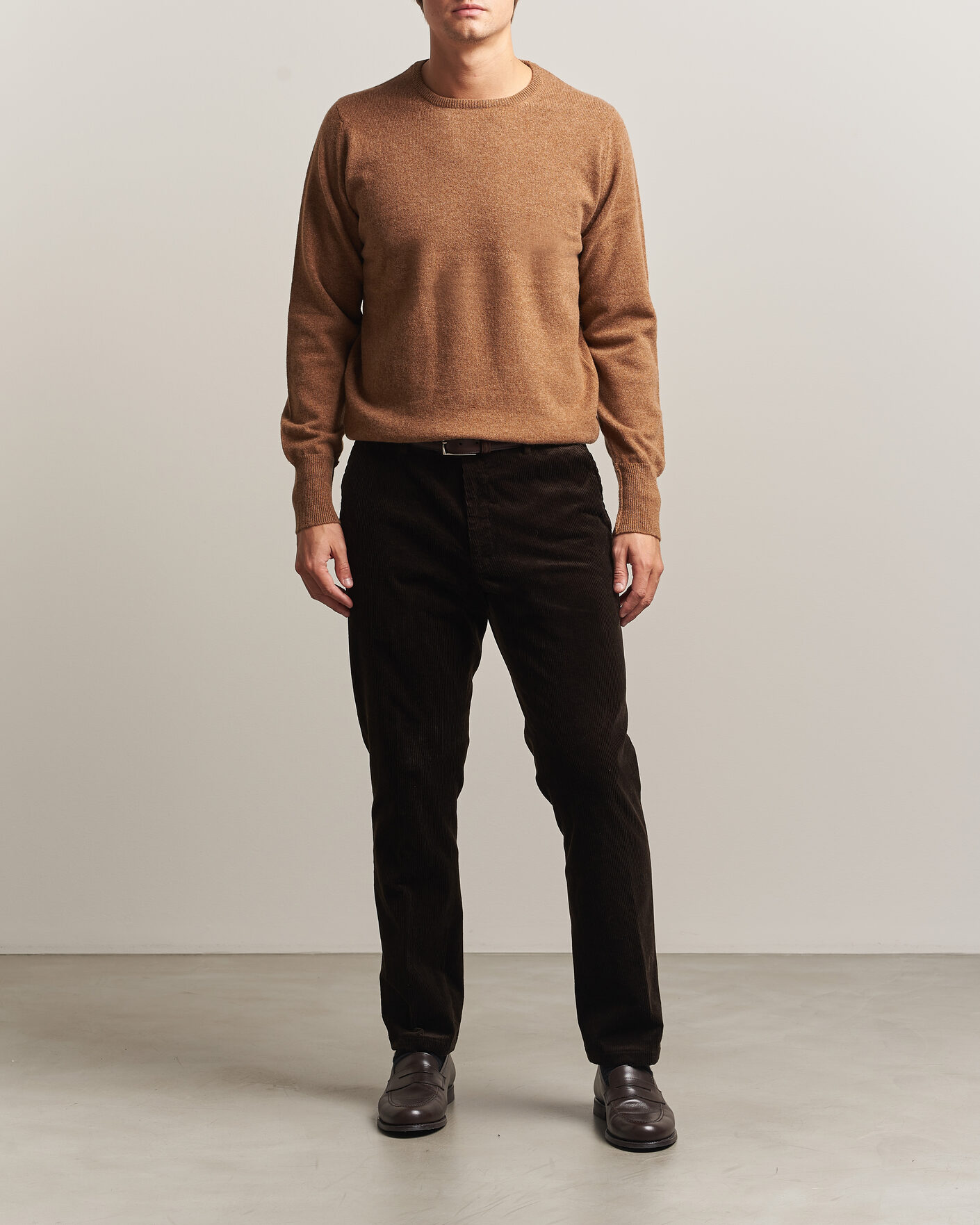 Uomini | Maglieria | William Lockie | Rob Lambswool Crewneck Driftwood