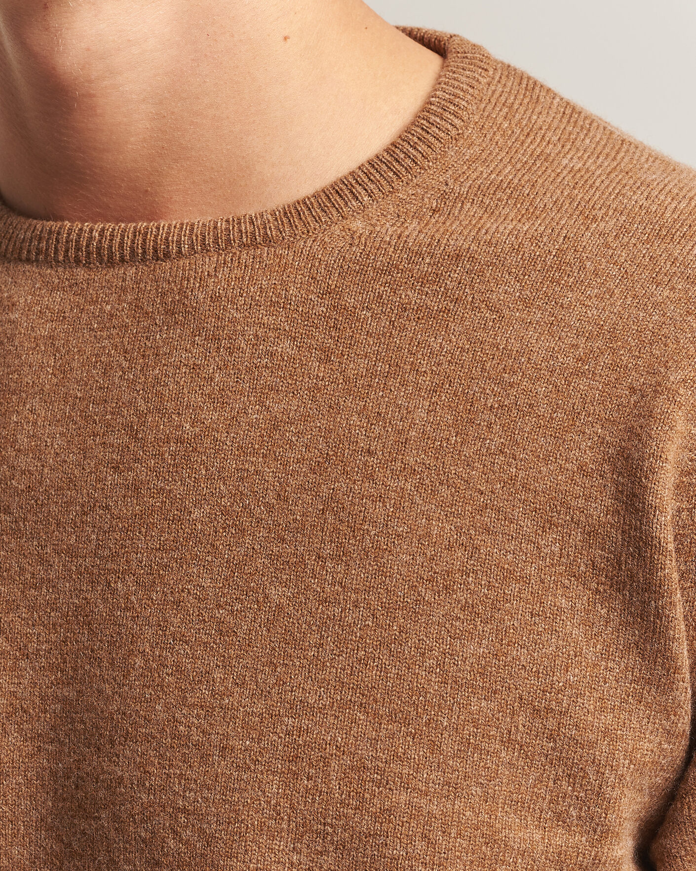 Uomini | Maglieria | William Lockie | Rob Lambswool Crewneck Driftwood