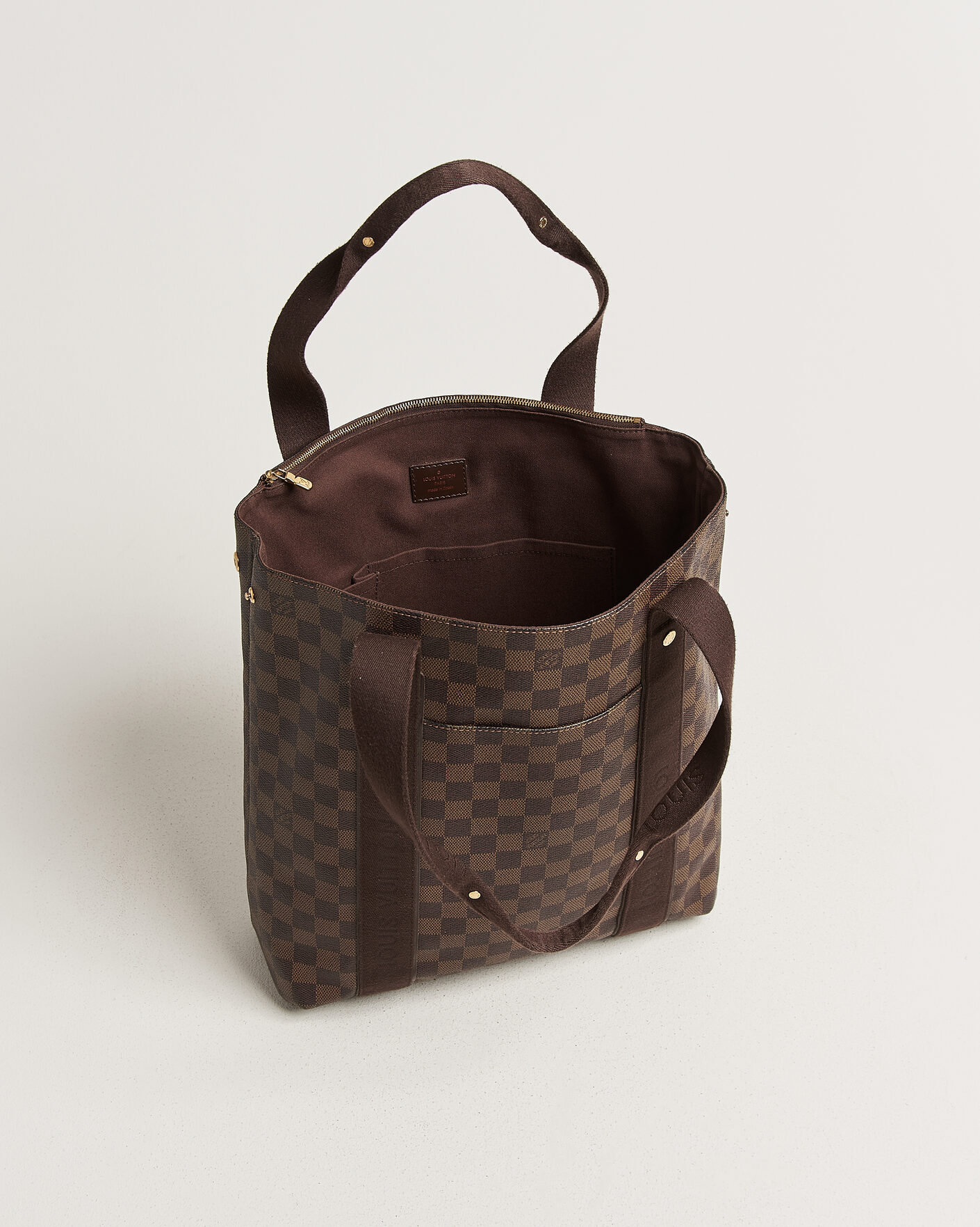 Uomini | Pre-Owned & Vintage Bags | Louis Vuitton Pre-Owned | Cabas Bobur Tote Bag Damier Ebene