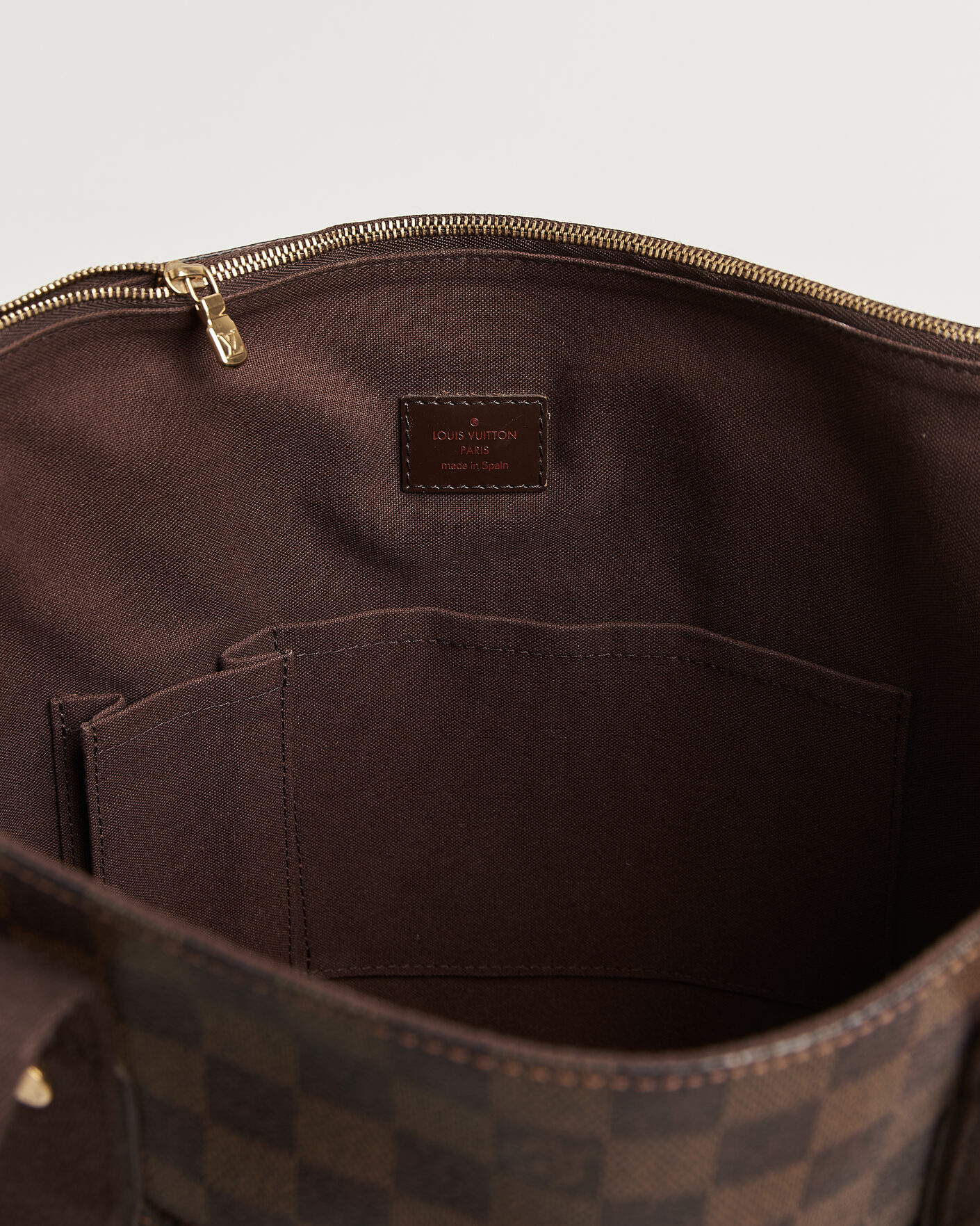Uomini | Pre-Owned & Vintage Bags | Louis Vuitton Pre-Owned | Cabas Bobur Tote Bag Damier Ebene