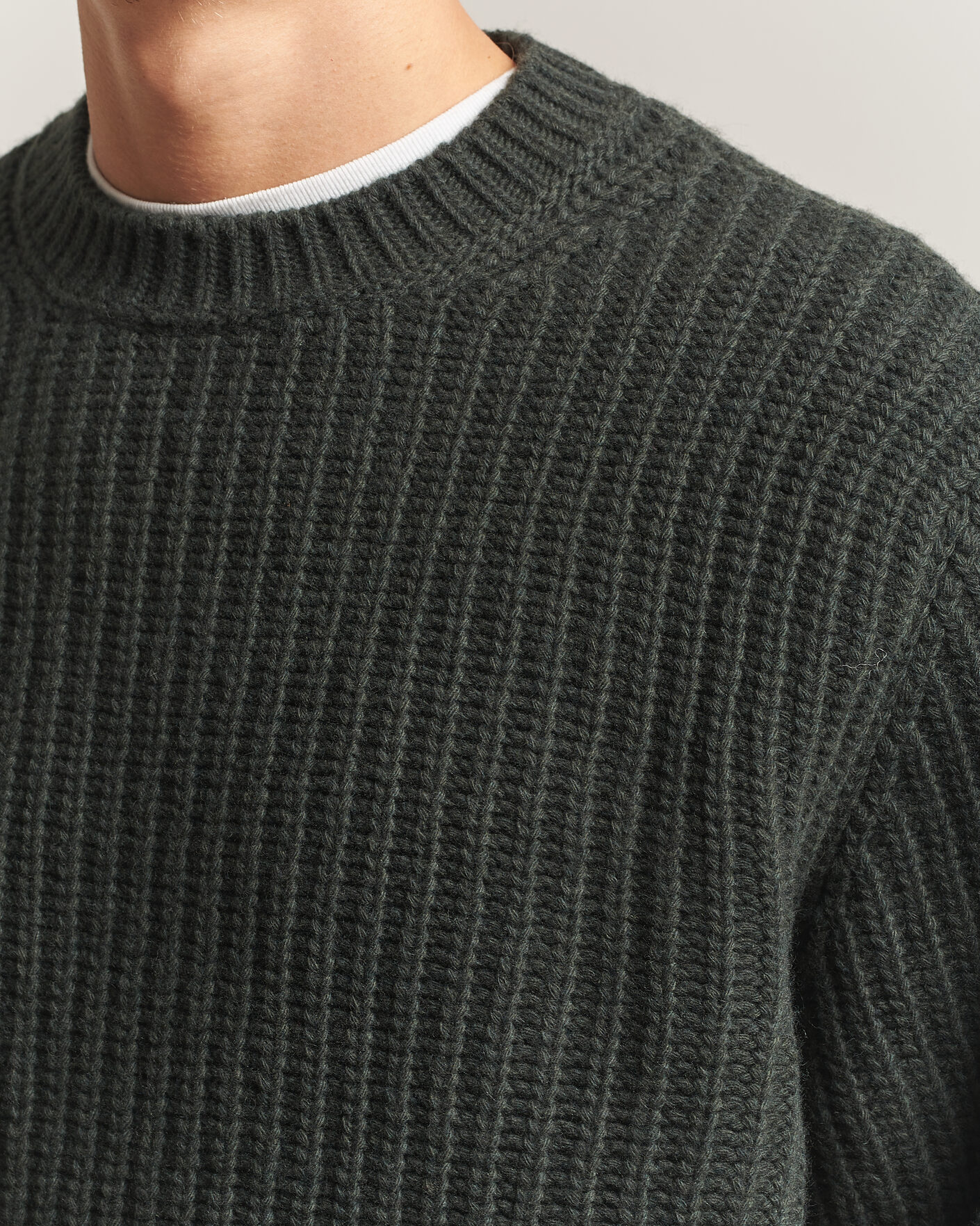 Uomini | Maglieria | Nudie Jeans | Gurry Chunky Knitted Sweater Racing Green
