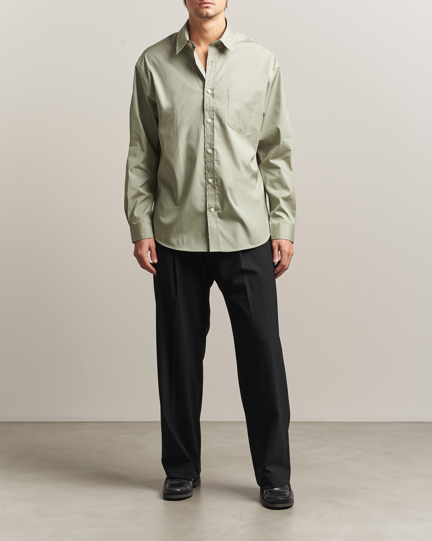 Uomini | Camicie | NN07 | Skyler Relaxed Fit Supima Cotton Shirt Pale Green