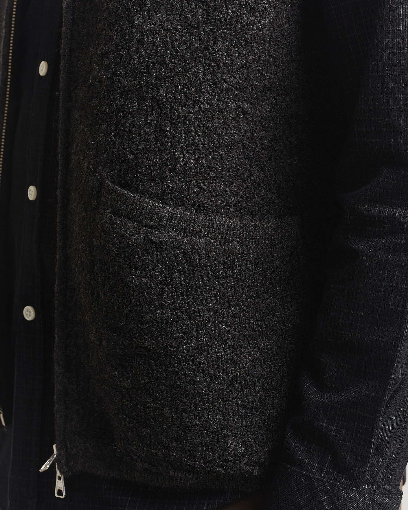 Uomini | Gilet | NN07 | Mads Wool Fleece Vest Antracite Melange