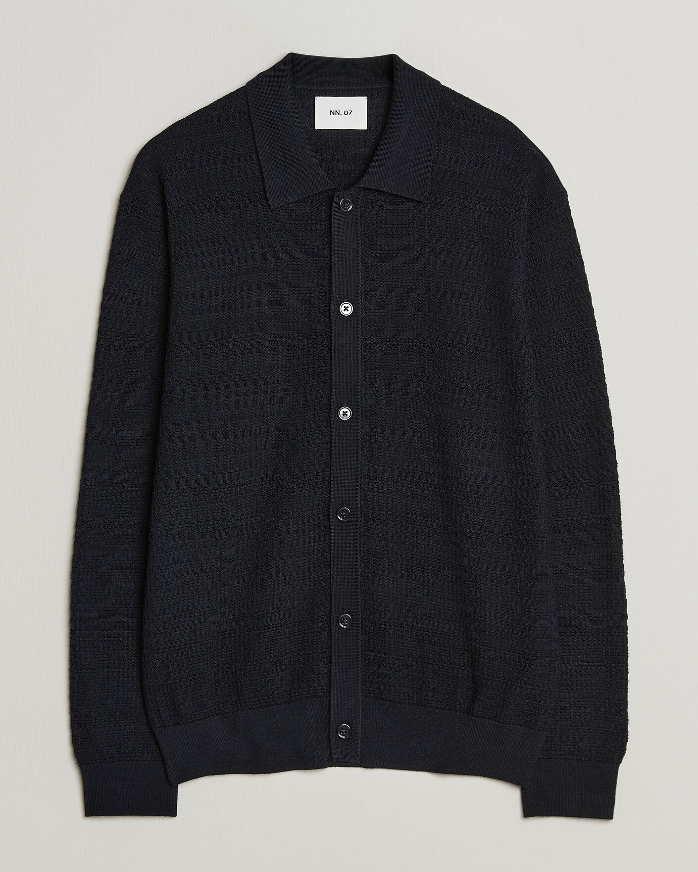 Uomini | Maglieria | NN07 | Nate Wool Knitted Cardigan Deep Navy