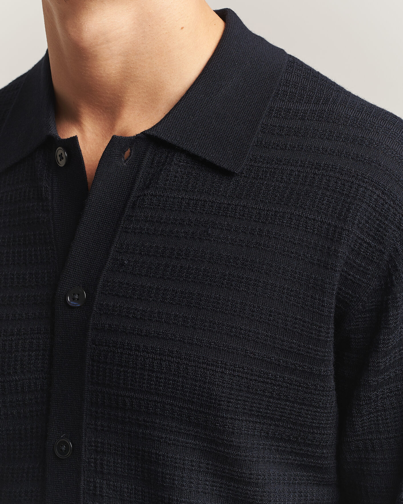 Uomini | Maglieria | NN07 | Nate Wool Knitted Cardigan Deep Navy