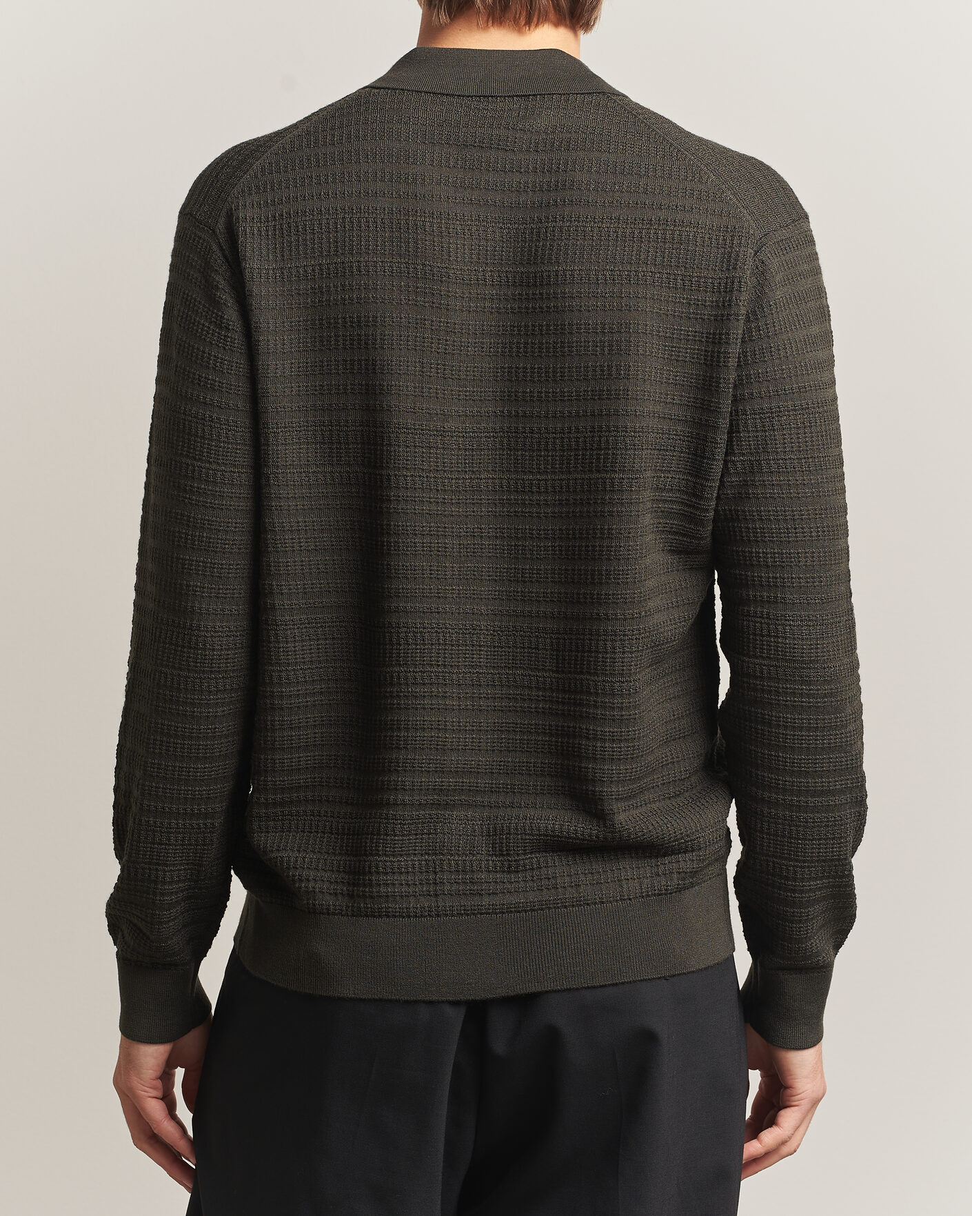 Uomini | Maglieria | NN07 | Nate Wool Knitted Cardigan Dark Army