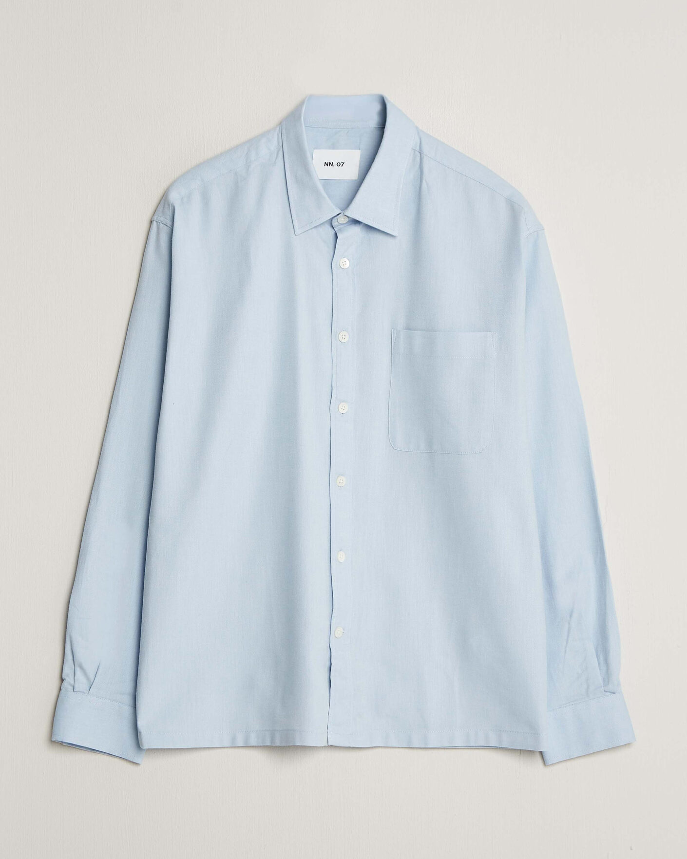 Uomini | Camicie | NN07 | Deon Brushed Light Flannel Shirt Sky Mist