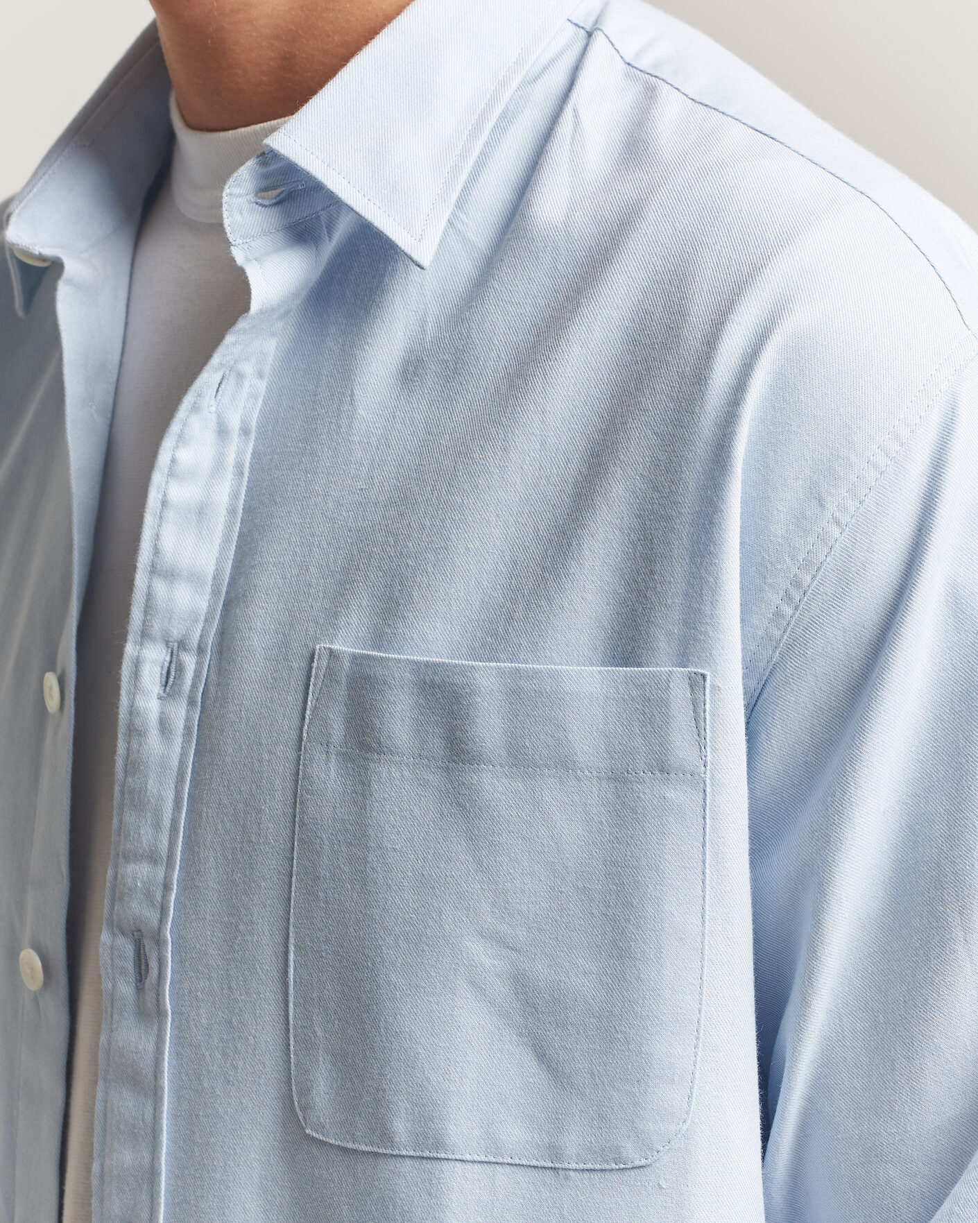 Uomini | Camicie | NN07 | Deon Brushed Light Flannel Shirt Sky Mist
