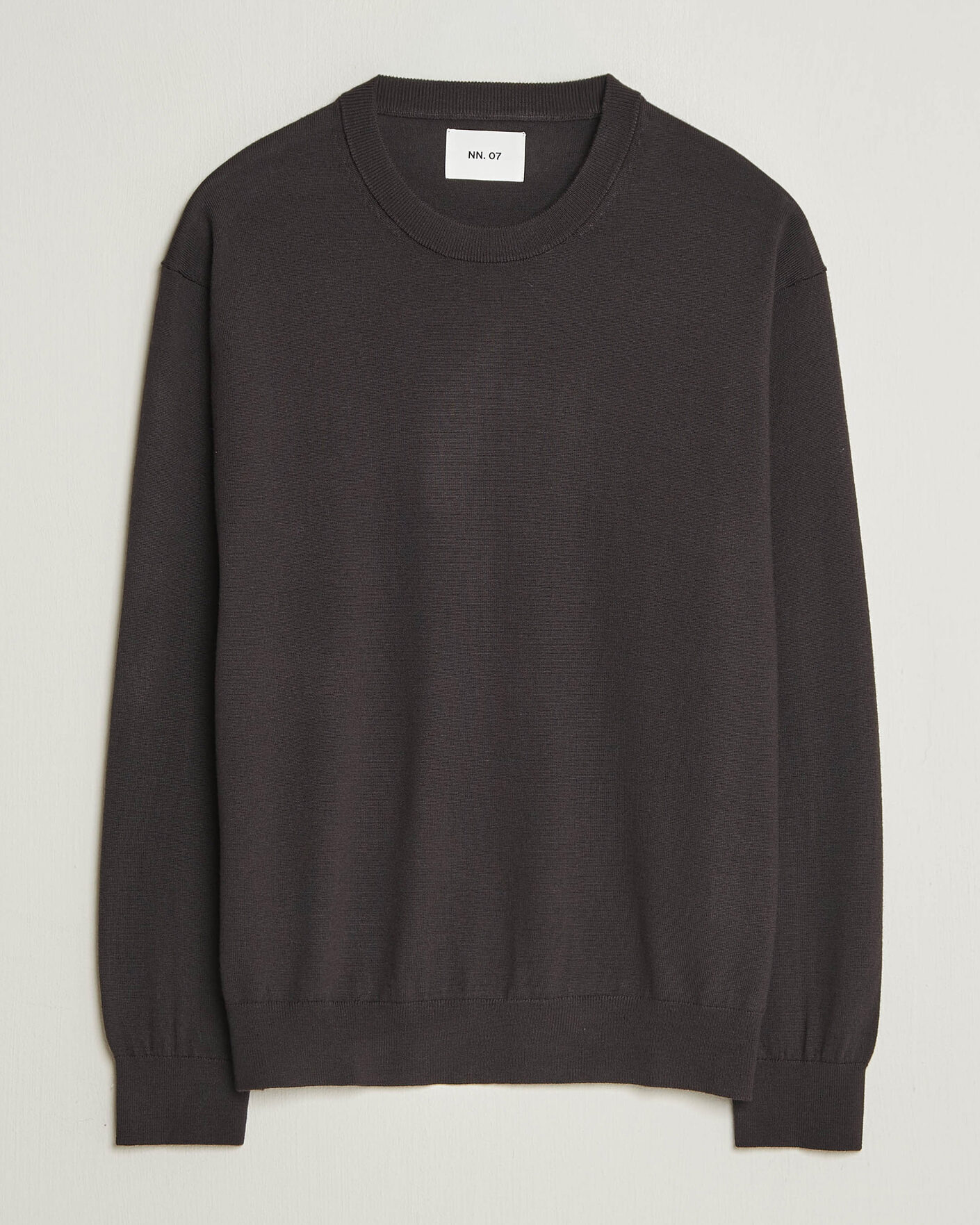 Uomini | Maglieria | NN07 | Nate Wool Knitted Crew Neck Deep Truffle