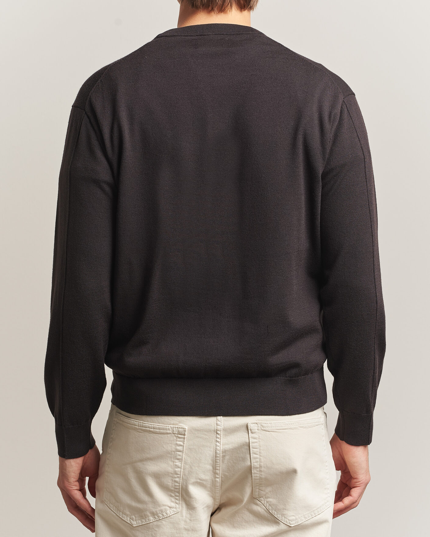Uomini | Maglieria | NN07 | Nate Wool Knitted Crew Neck Deep Truffle