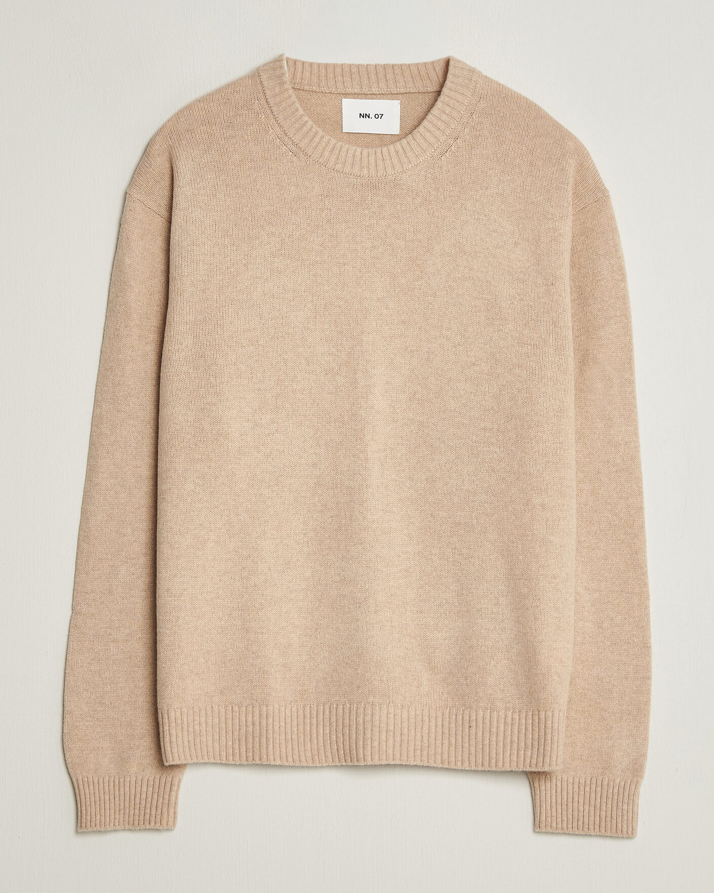 Uomini | Maglieria | NN07 | Russel Wool/Cotton Knitted Sweater Ecru