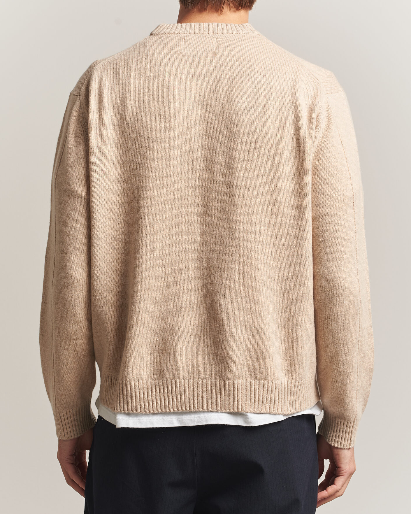 Uomini | Maglieria | NN07 | Russel Wool/Cotton Knitted Sweater Ecru