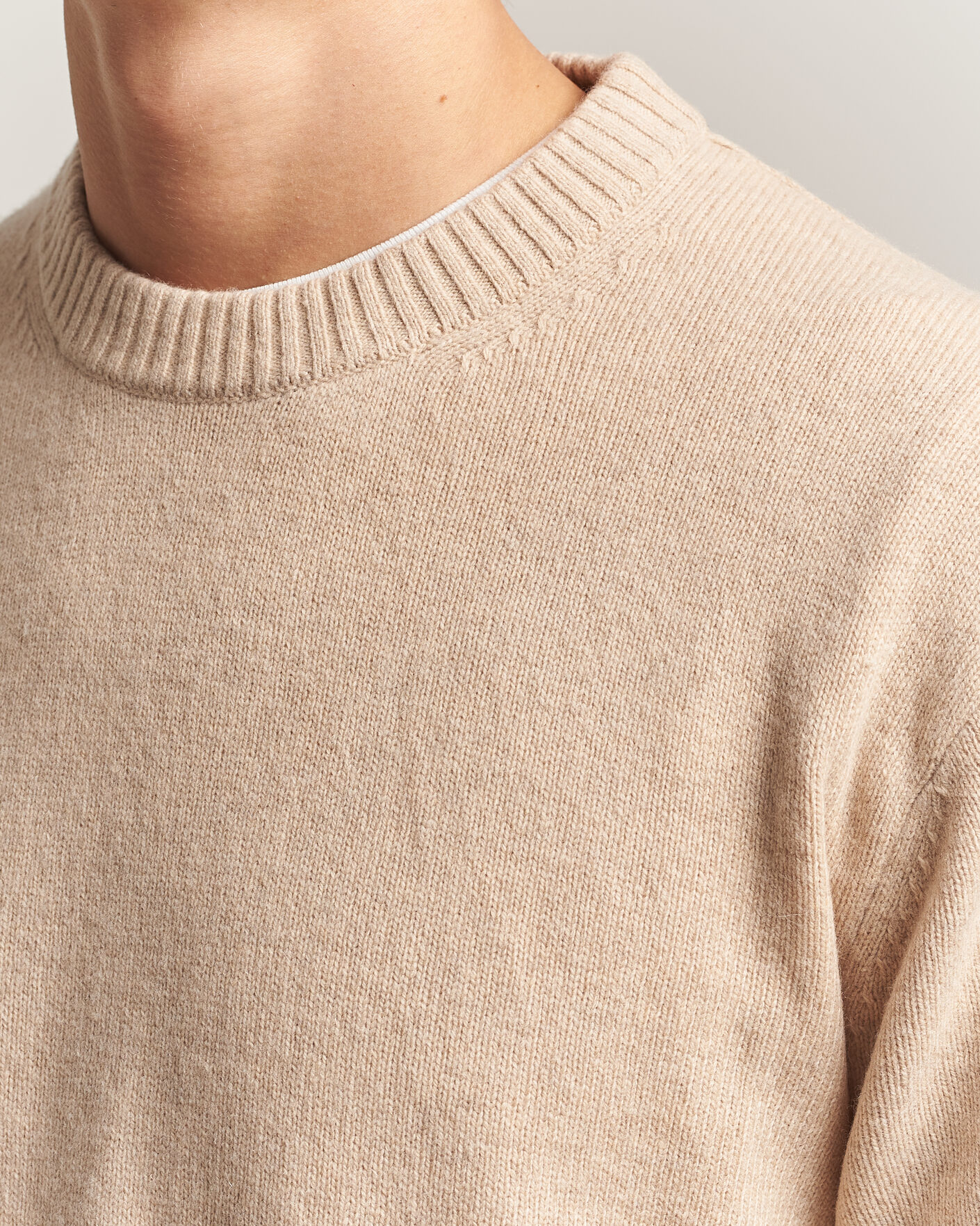 Uomini | Maglieria | NN07 | Russel Wool/Cotton Knitted Sweater Ecru