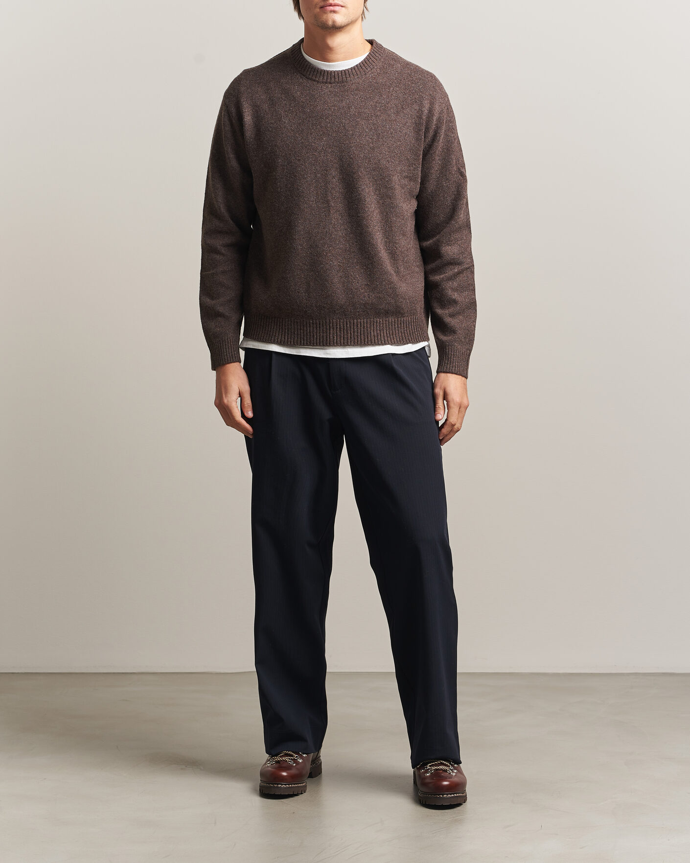 Uomini | Maglieria | NN07 | Russel Wool/Cotton Knitted Sweater Mable Husk