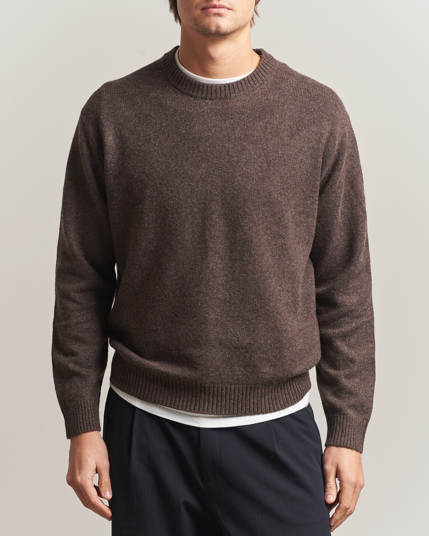 Uomini | Maglieria | NN07 | Russel Wool/Cotton Knitted Sweater Mable Husk