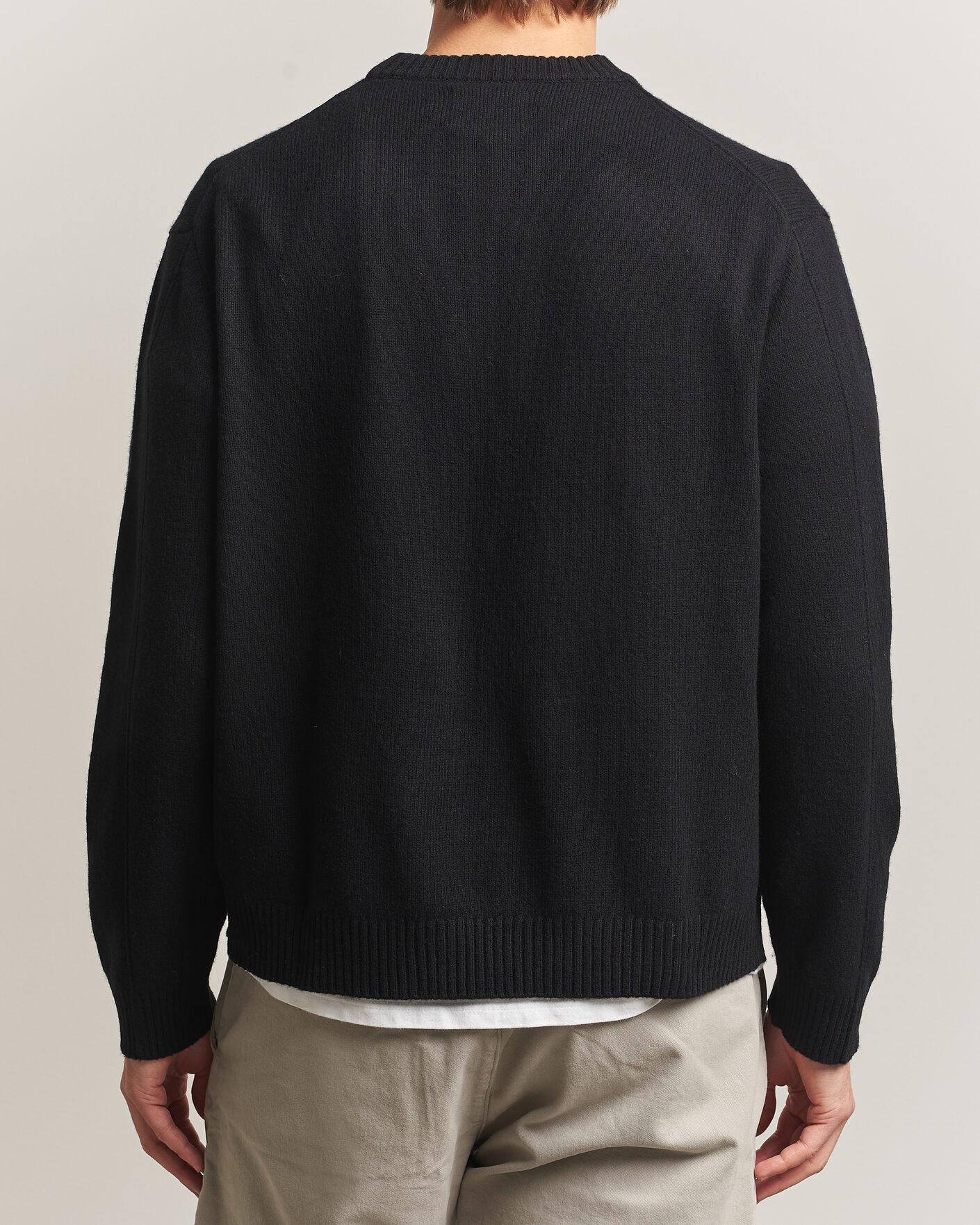 Uomini | Maglieria | NN07 | Russel Wool/Cotton Knitted Sweater Black
