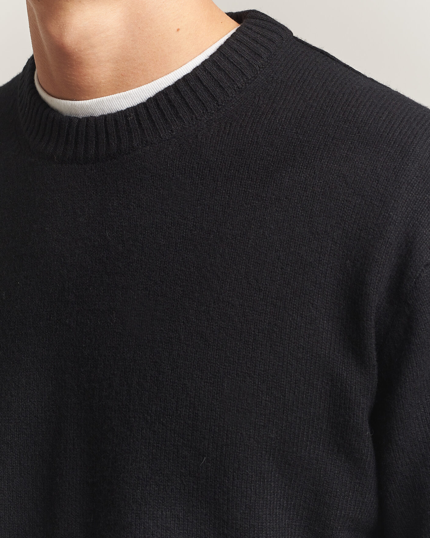 Uomini | Maglieria | NN07 | Russel Wool/Cotton Knitted Sweater Black