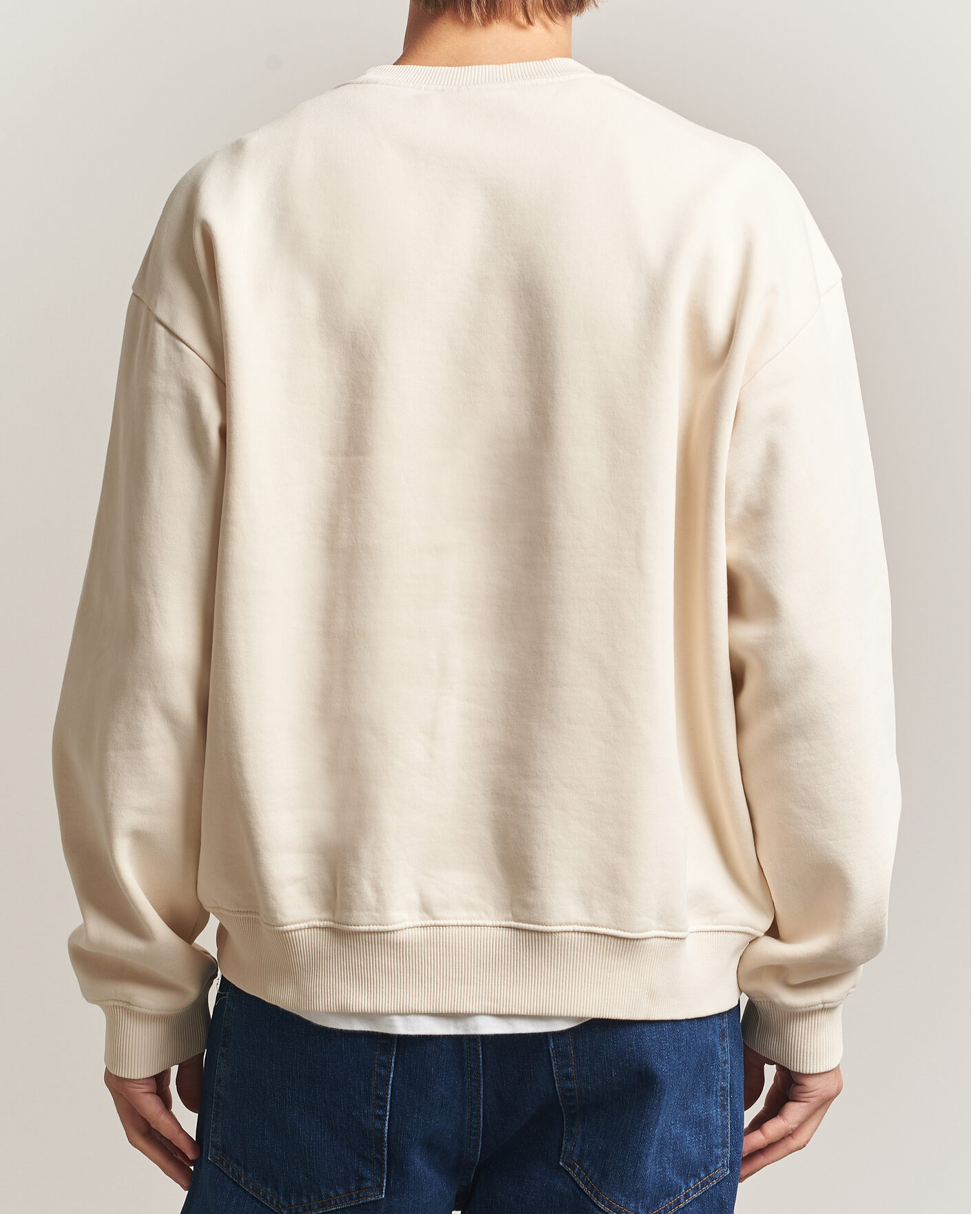 Uomini | Maglieria | NN07 | David Embroidered Sweatshirt Ivory
