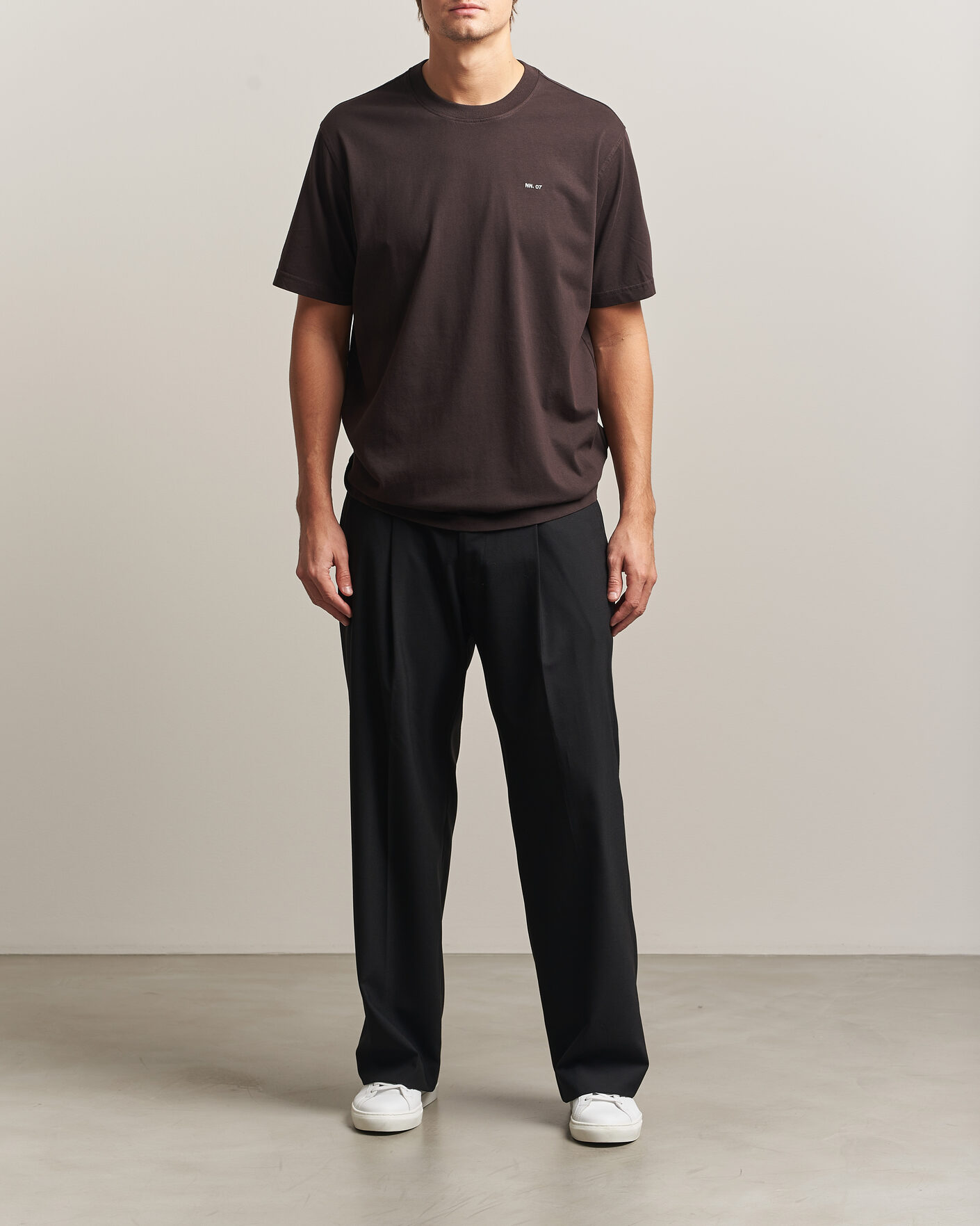 Uomini | T-shirt | NN07 | Adam Crew Neck T-Shirt Deep Truffle