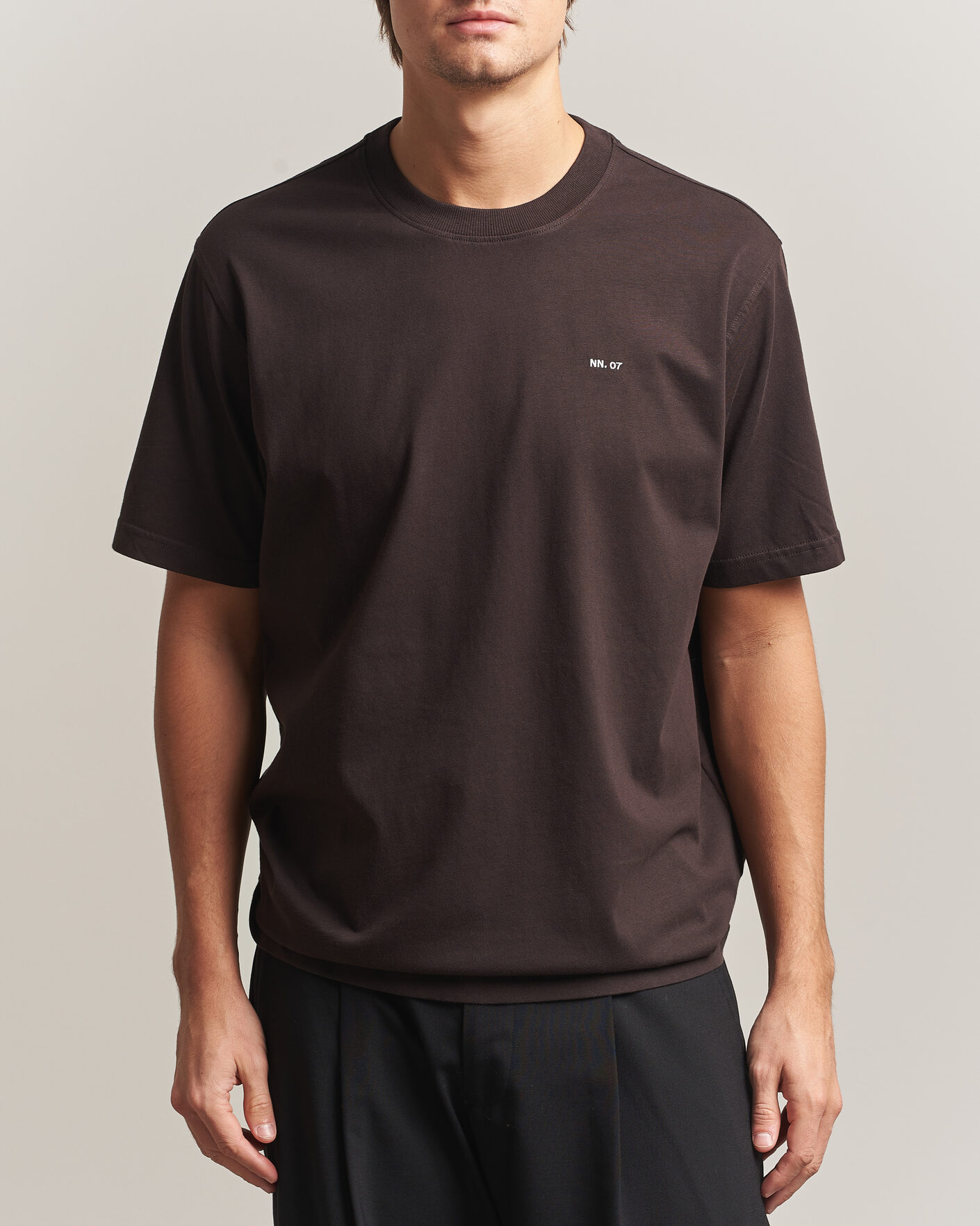Uomini | T-shirt | NN07 | Adam Crew Neck T-Shirt Deep Truffle