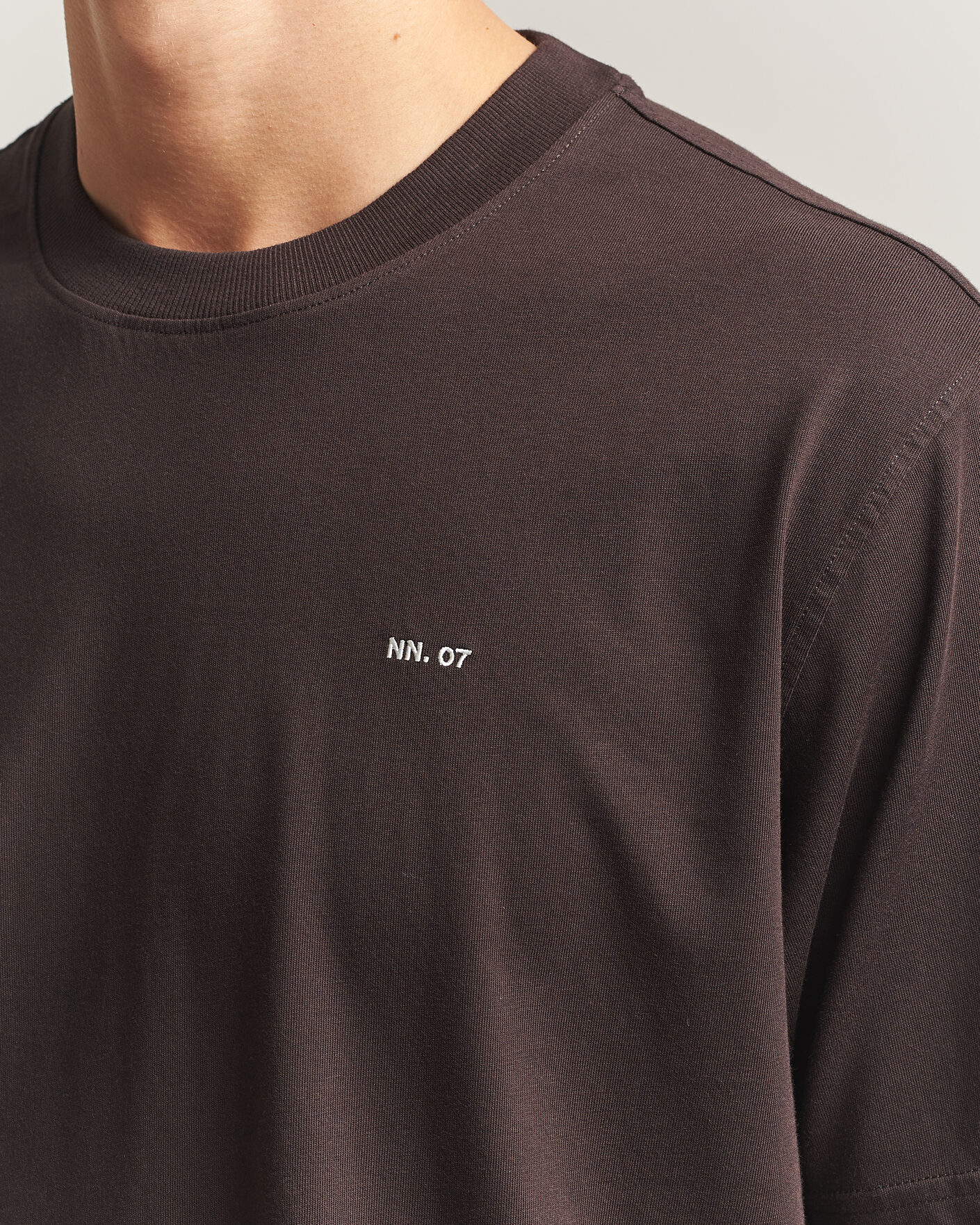 Uomini | T-shirt | NN07 | Adam Crew Neck T-Shirt Deep Truffle