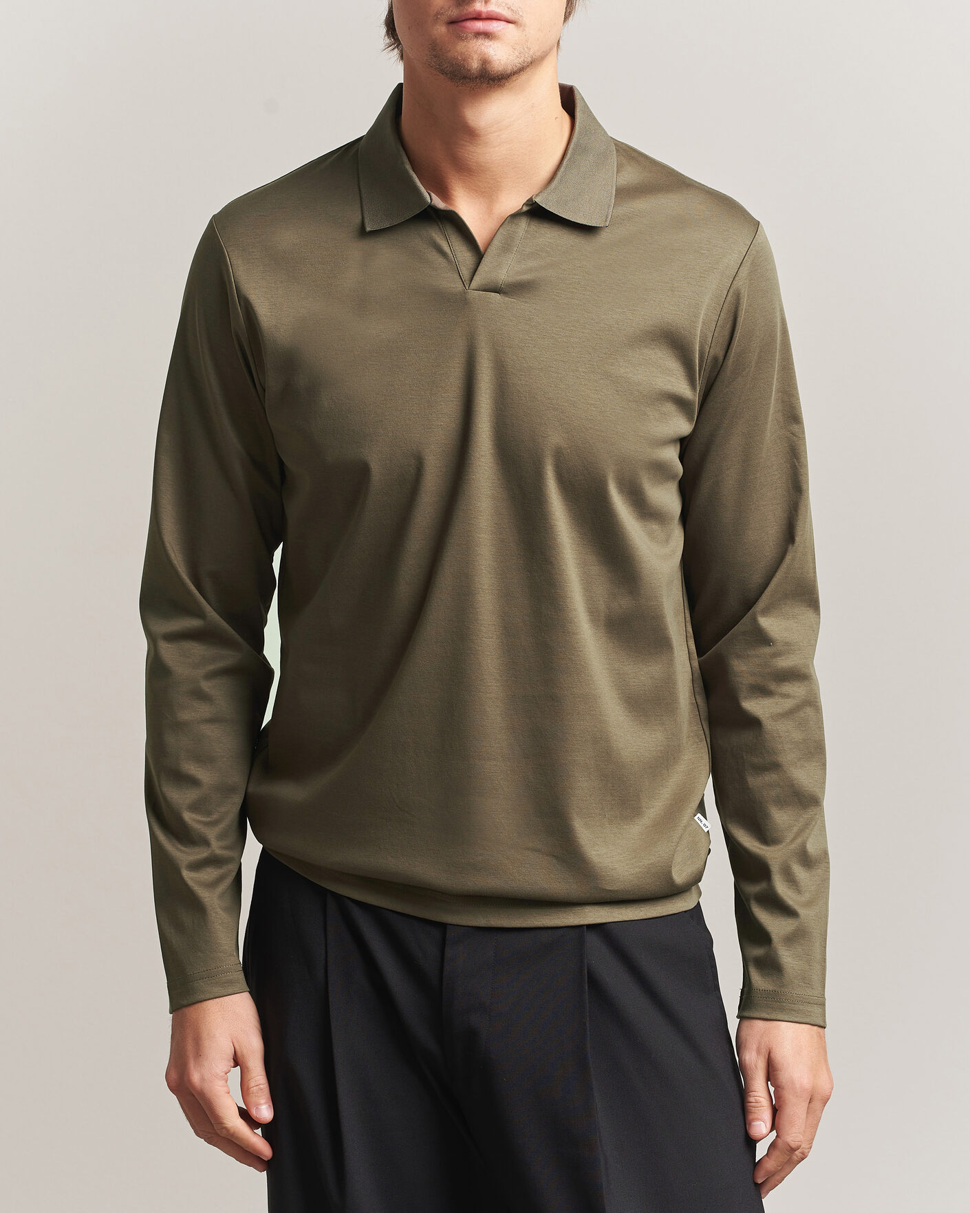 Uomini | Polo | NN07 | Paul Long Sleeve Polo Mable Husk