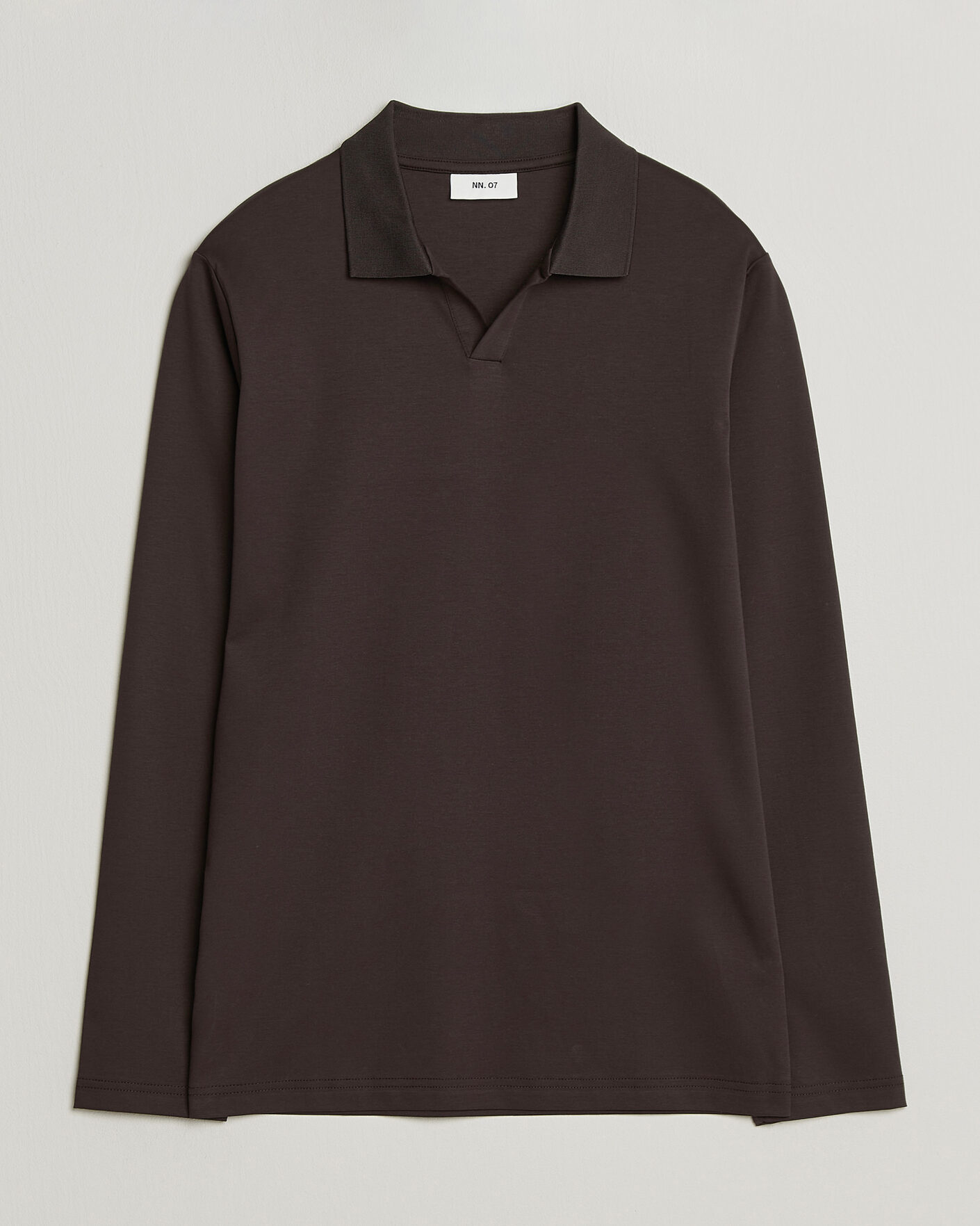 Uomini | Polo | NN07 | Paul Long Sleeve Polo Deep Truffle