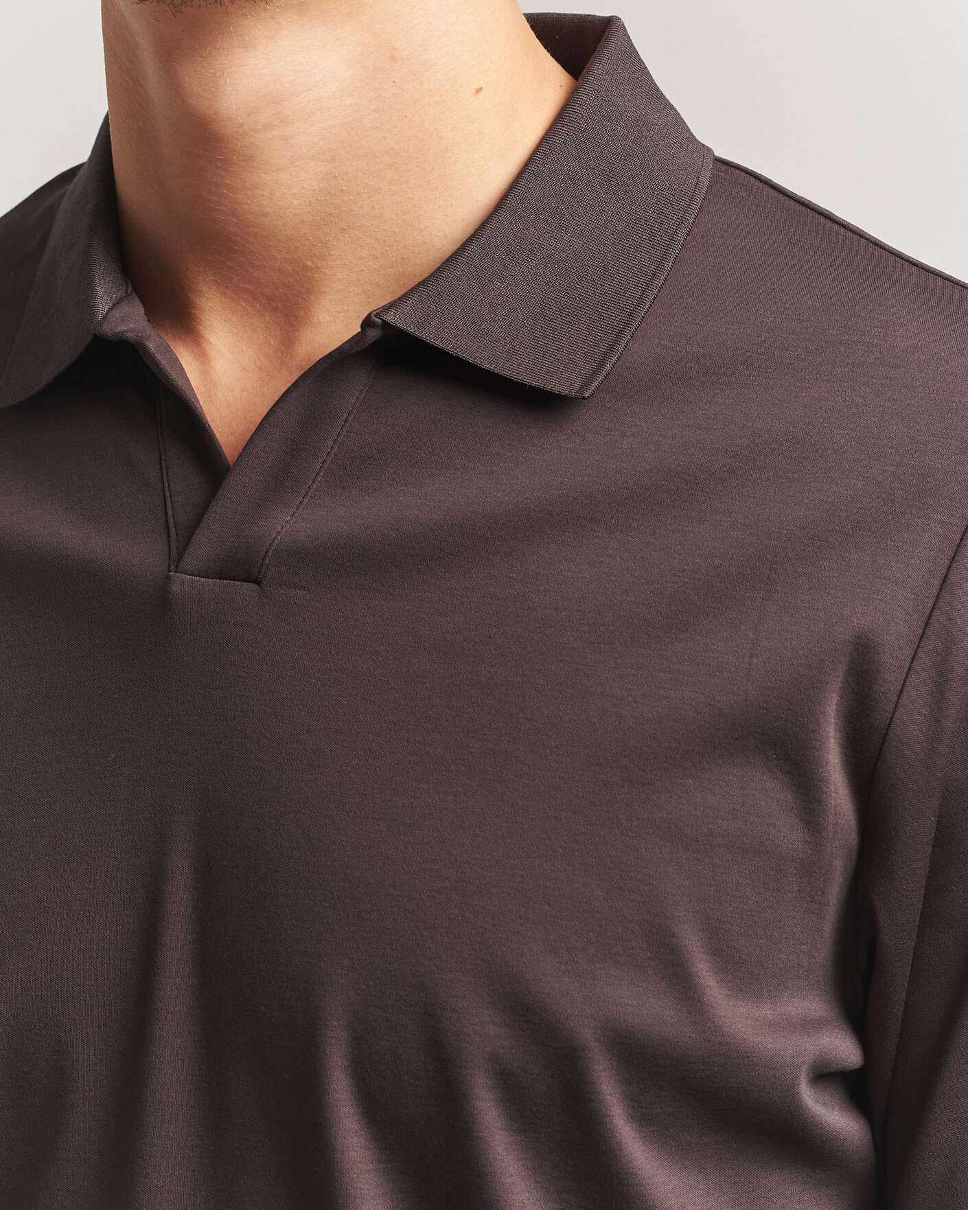 Uomini | Polo | NN07 | Paul Long Sleeve Polo Deep Truffle