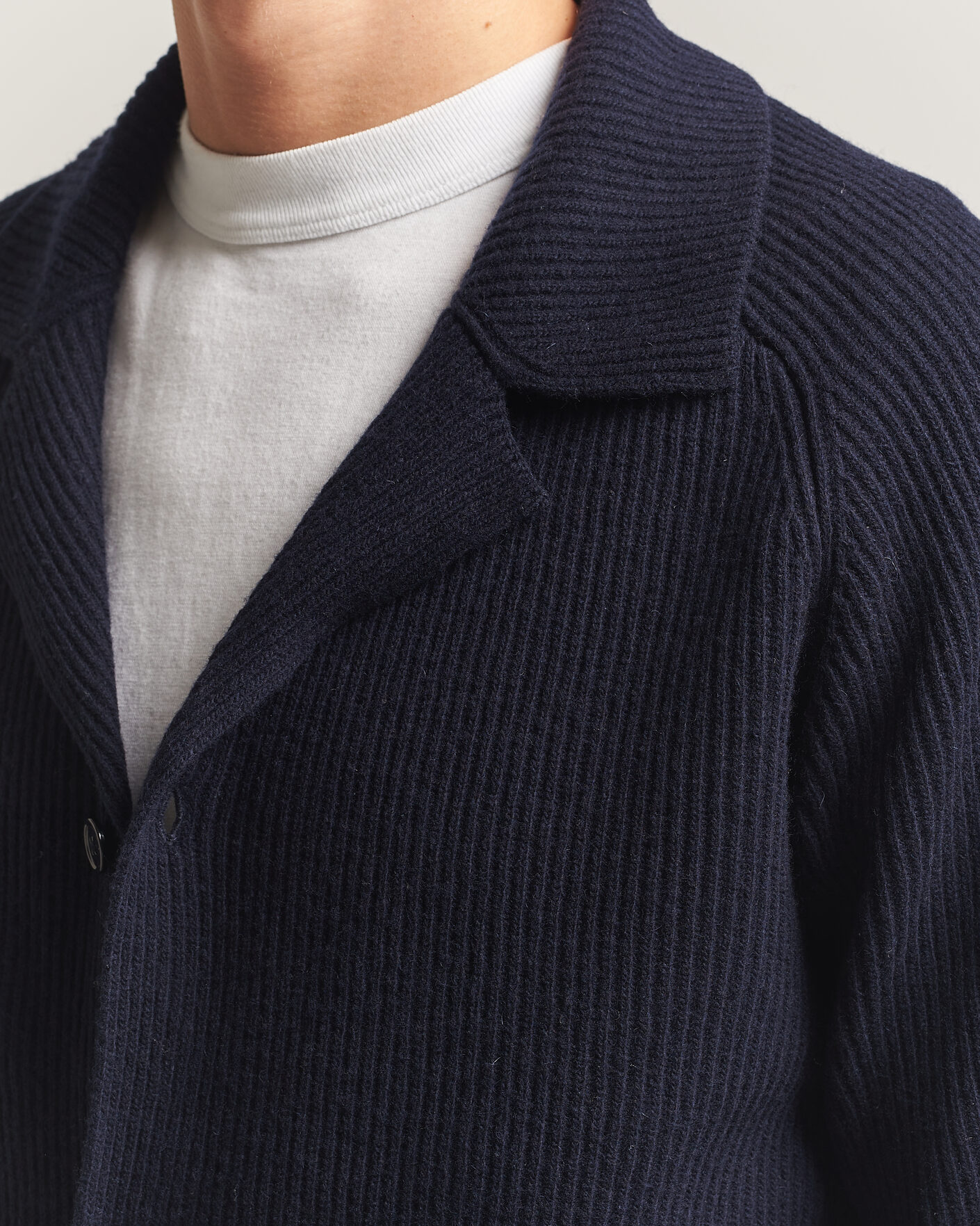 Uomini | Maglieria | NN07 | Shane Wool Knitted Cardigan Navy Blue