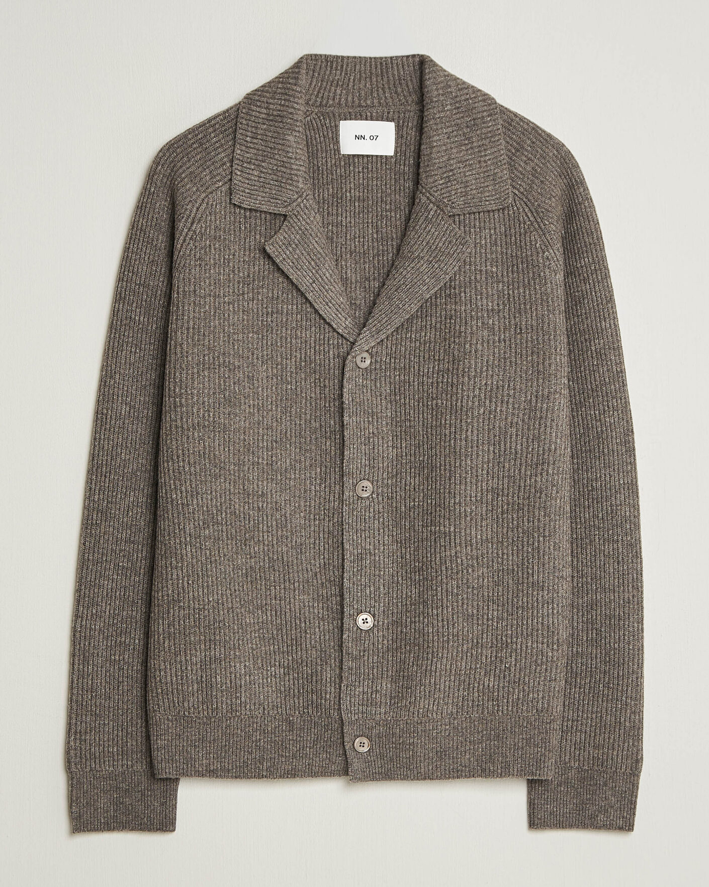 Uomini | Maglieria | NN07 | Shane Wool Knitted Cardigan Mable Husk