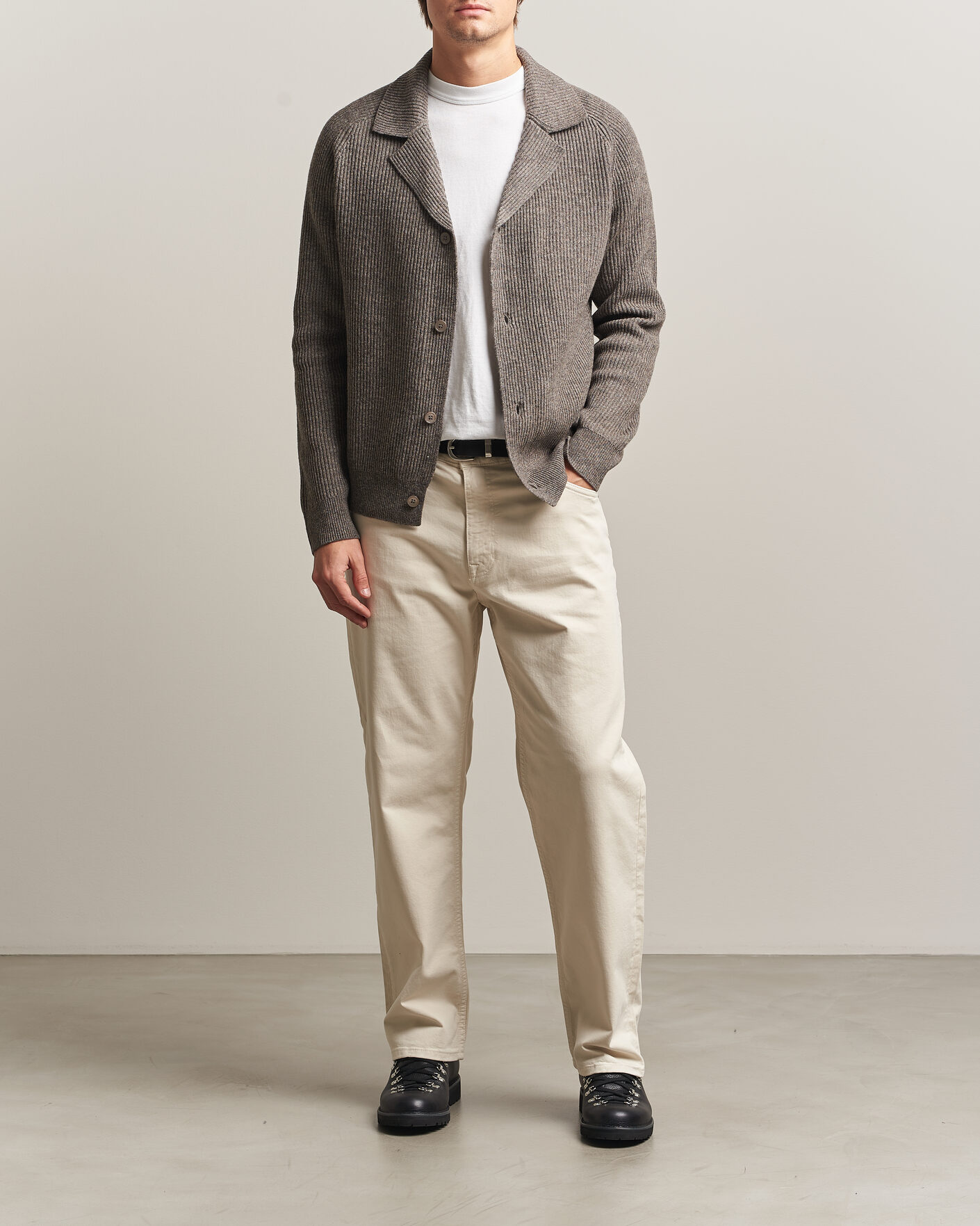 Uomini | Maglieria | NN07 | Shane Wool Knitted Cardigan Mable Husk