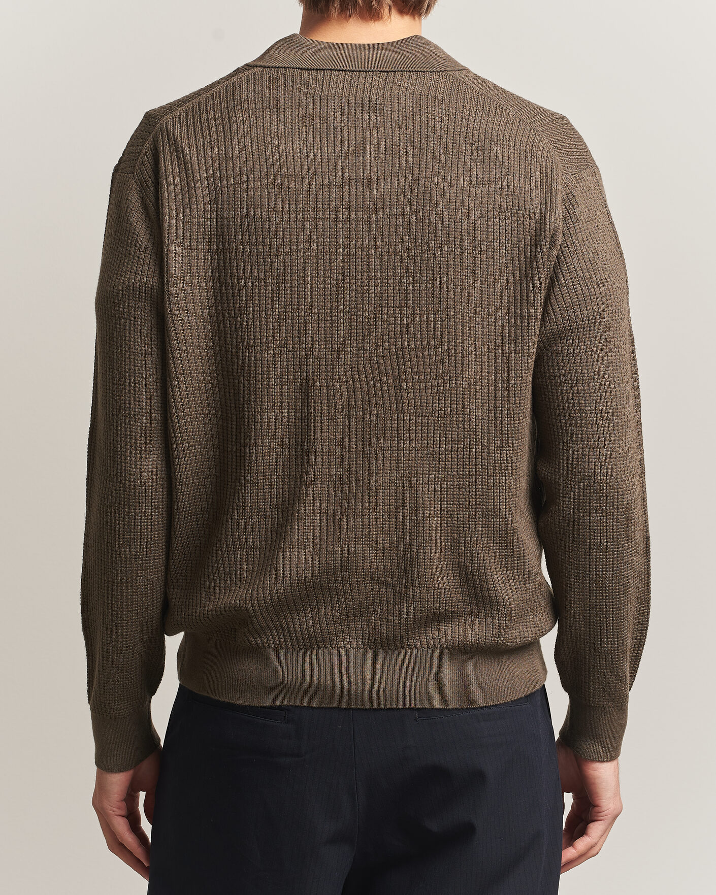Uomini | Maglieria | NN07 | Nate Wool Knitted Polo Mable Husk