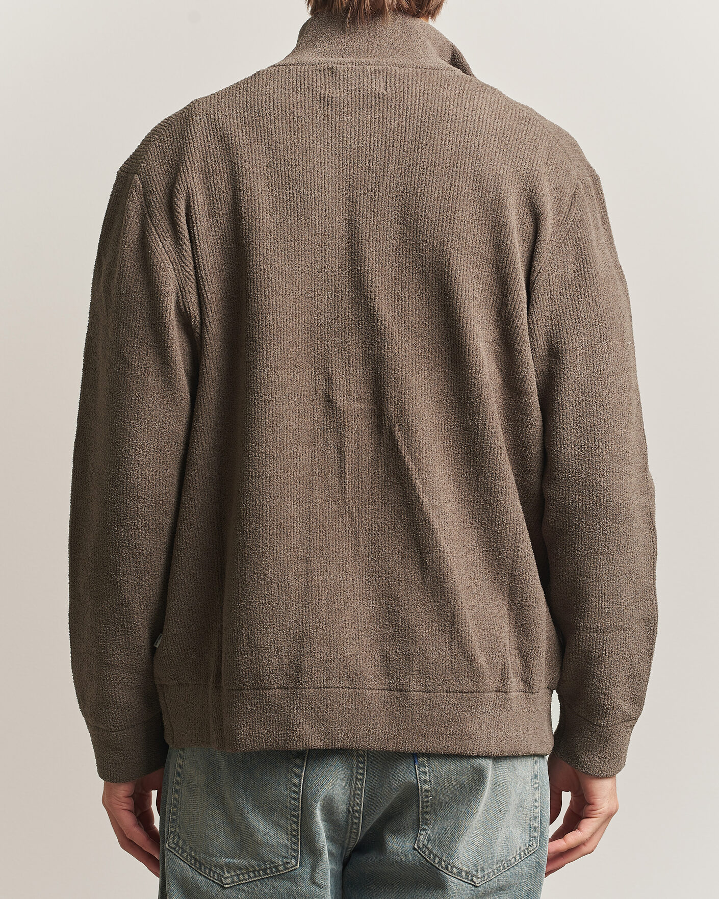 Uomini | Maglieria | NN07 | Danny Rib Knitted Full Zip Mable Husk