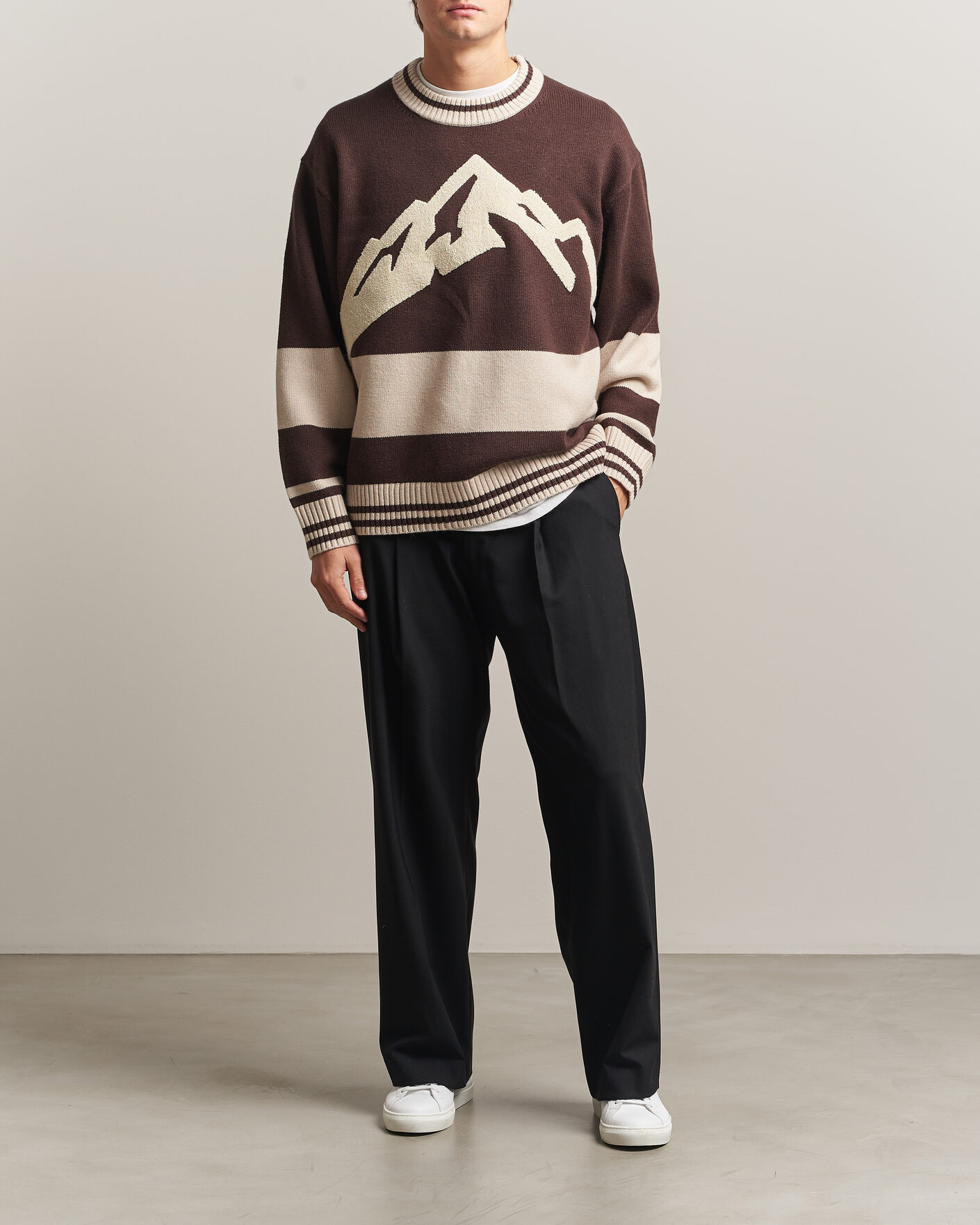 Uomini | Maglieria | J.Lindeberg | Steve Mountin Knitted Sweater Seal Brown