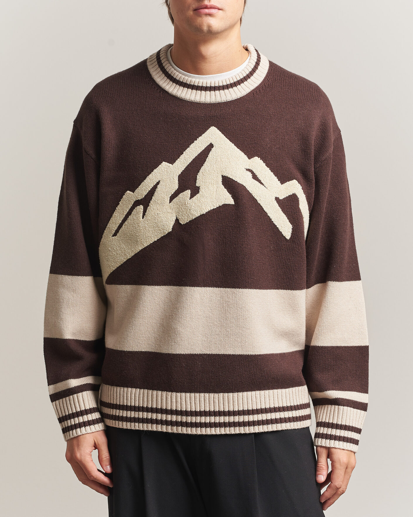 Uomini | Maglieria | J.Lindeberg | Steve Mountin Knitted Sweater Seal Brown