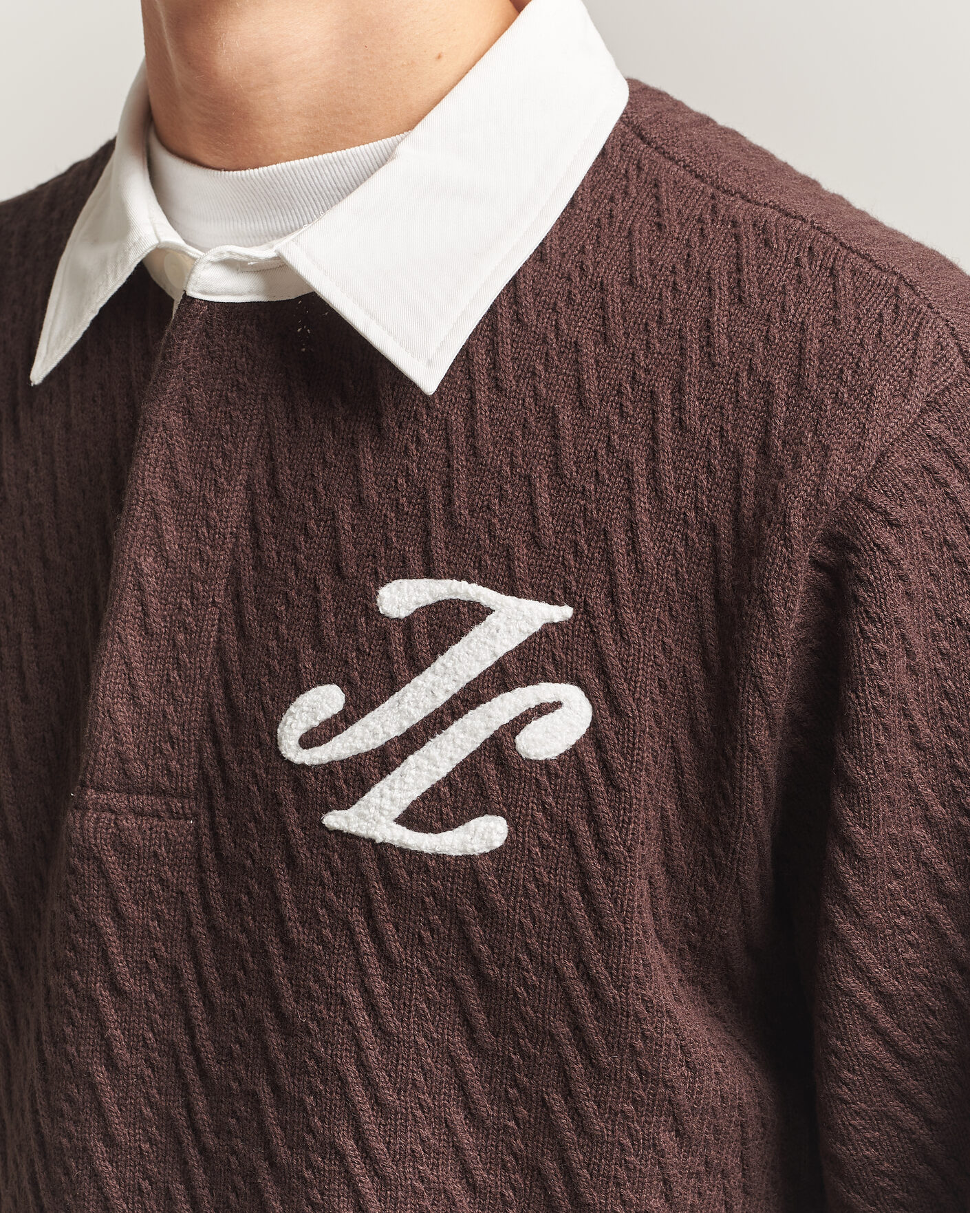 Uomini | Maglieria | J.Lindeberg | Johnny Knitted Rugby Seal Brown