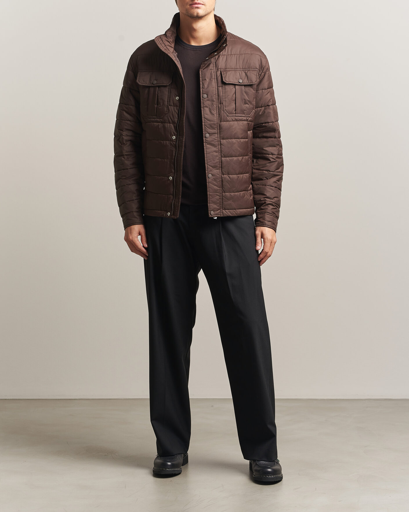 Uomini | Giacche | J.Lindeberg | Bailey Light Padded Jacket Seal Brown