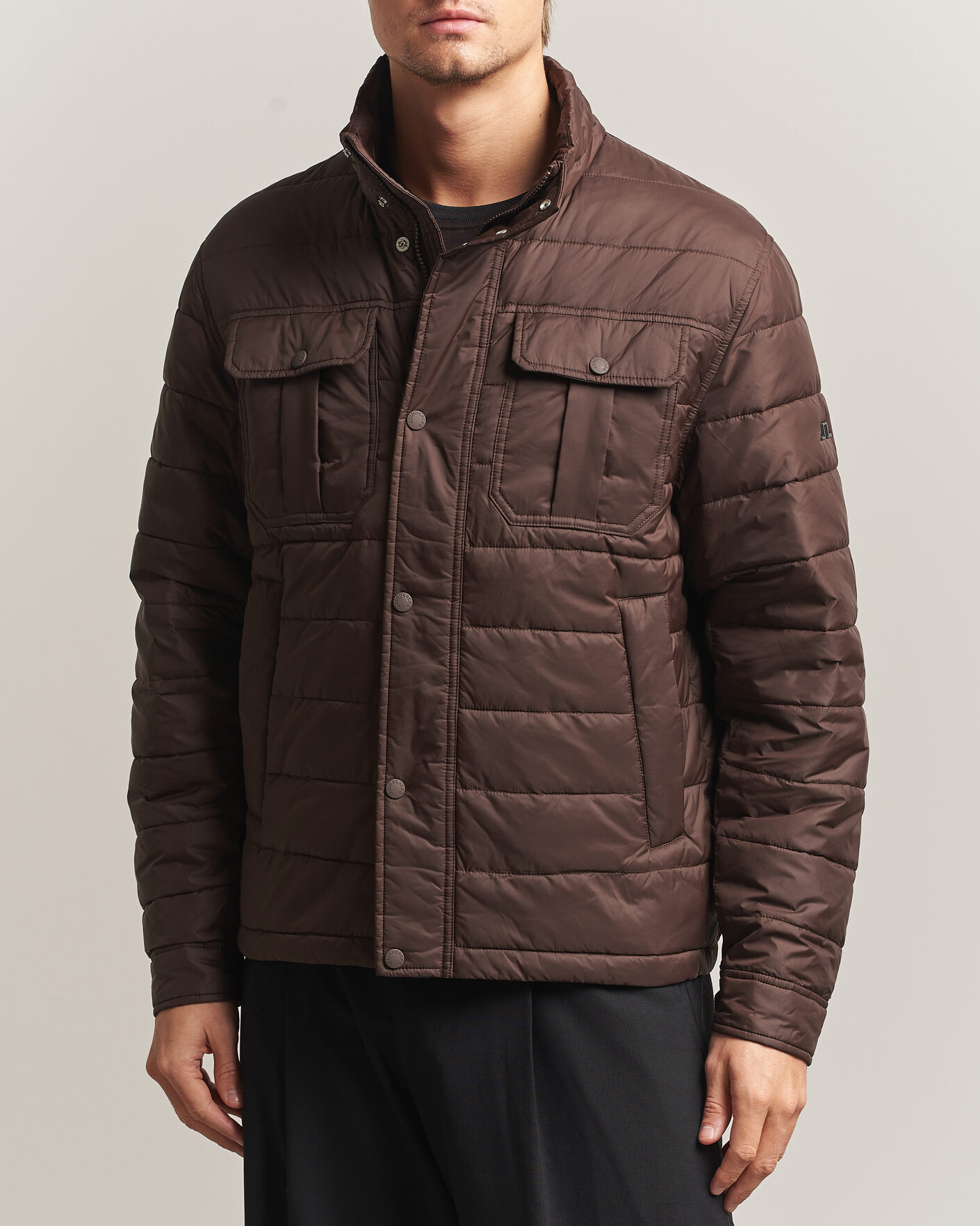 Uomini | Giacche | J.Lindeberg | Bailey Light Padded Jacket Seal Brown