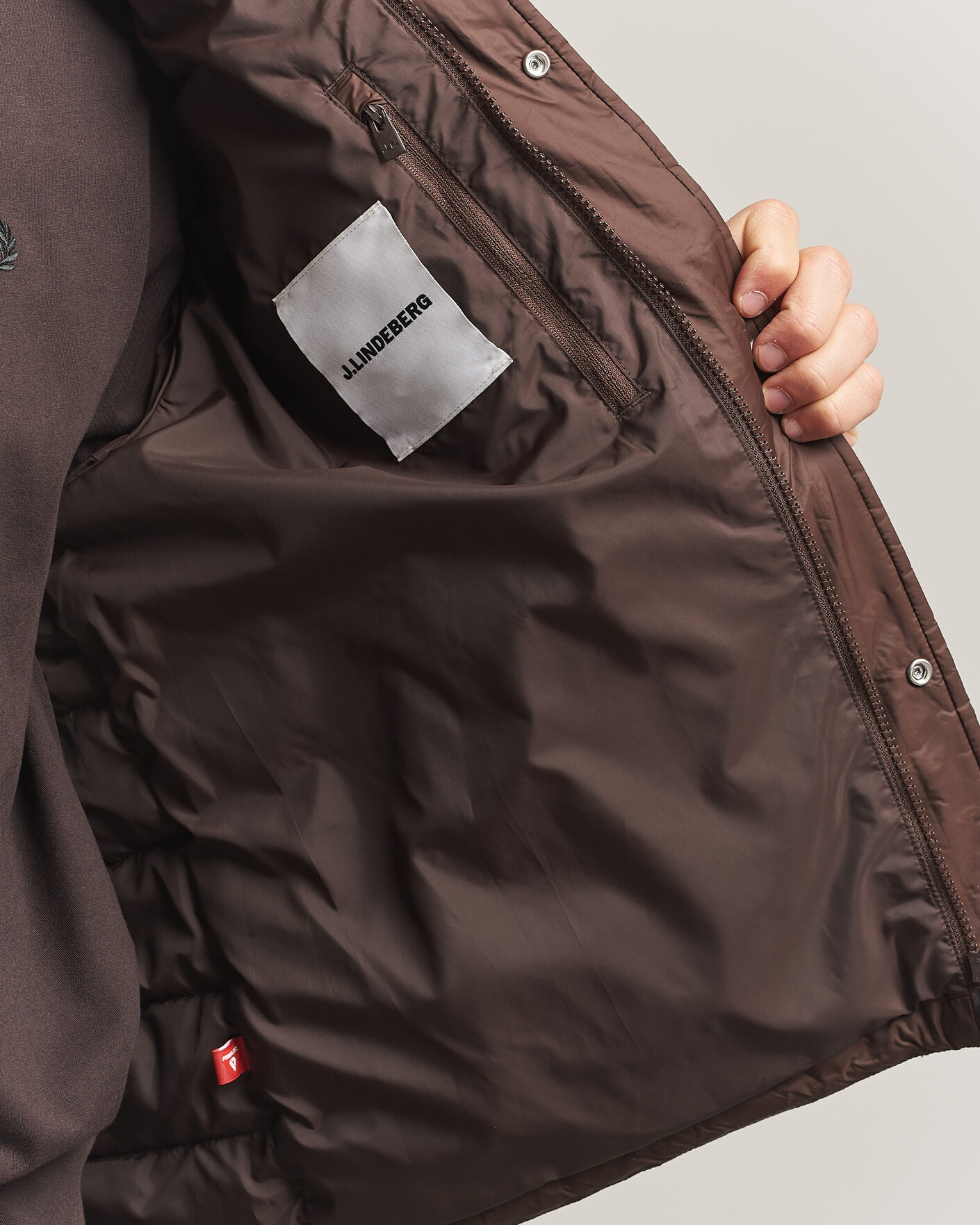 Uomini | Giacche | J.Lindeberg | Bailey Light Padded Jacket Seal Brown