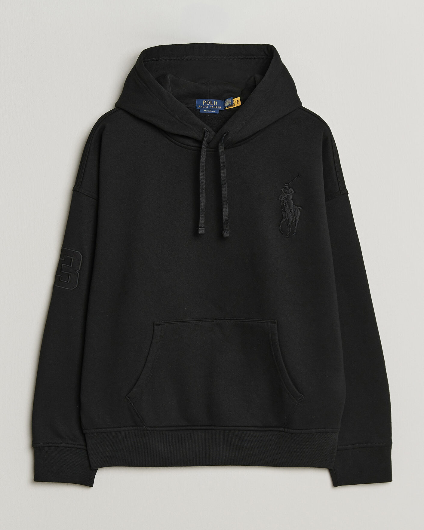 Uomini | Maglieria | Polo Ralph Lauren | Heavy Weight Tonal Pony Hoodie Polo Black