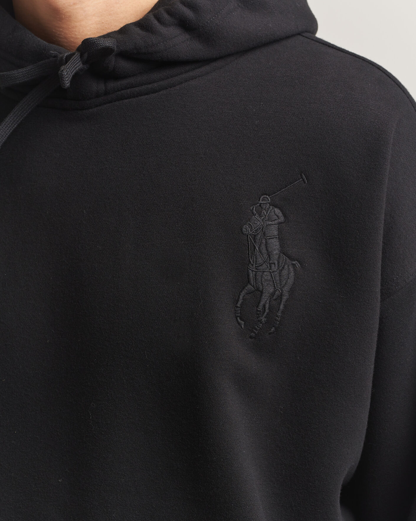 Uomini | Maglieria | Polo Ralph Lauren | Heavy Weight Tonal Pony Hoodie Polo Black