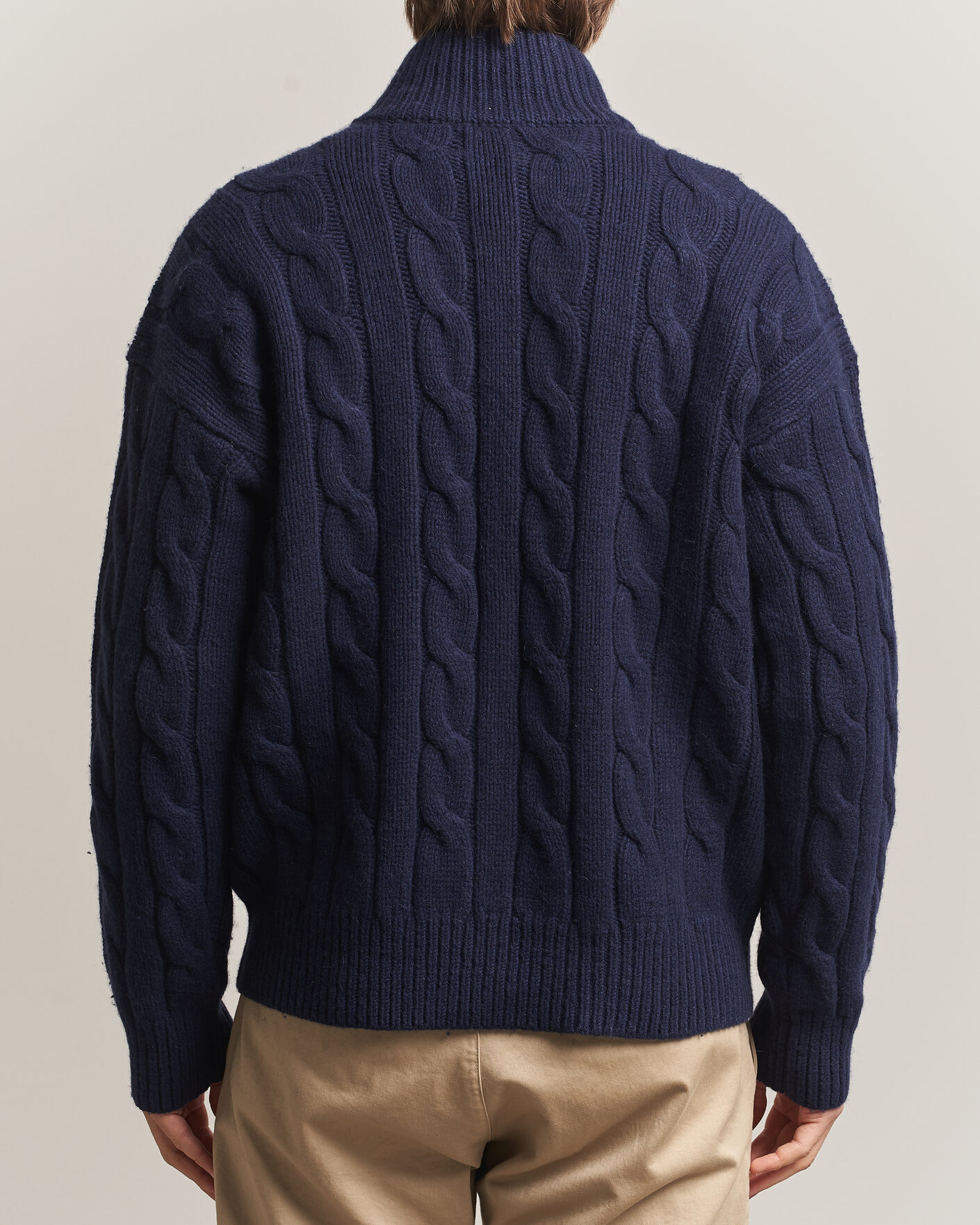 Uomini | Maglieria | Polo Ralph Lauren | Wool/Alpaca Cable Full-Zip Hunter Navy